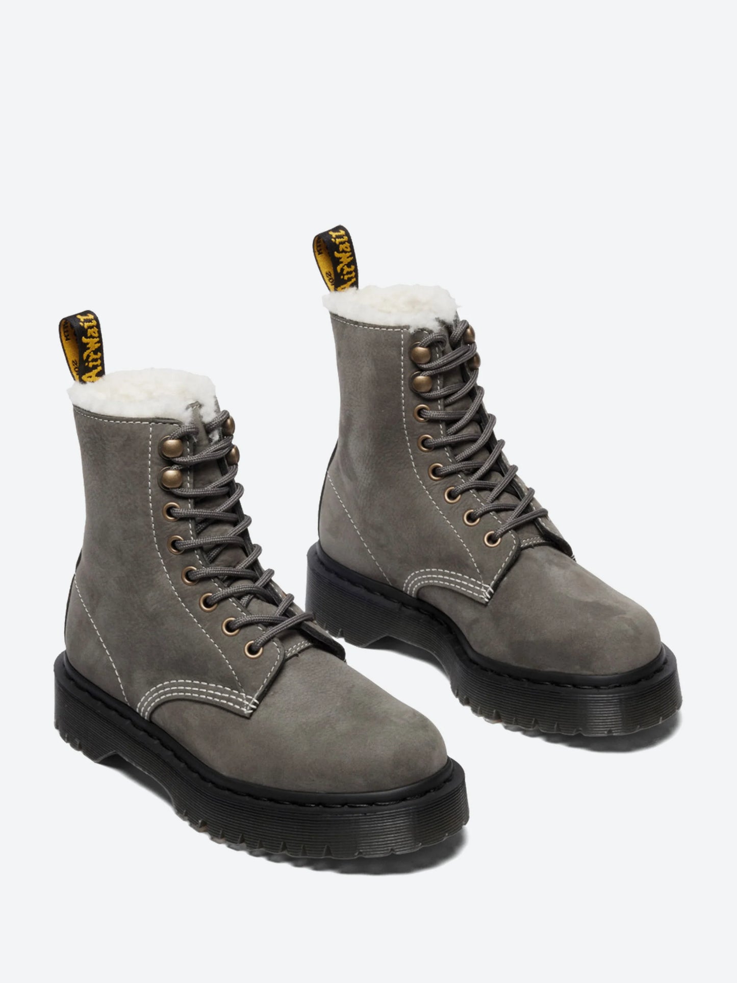 Dr. Martens 1460 Pascal Bex Fl Gunmetal Milled Nubuck Wp 41419020