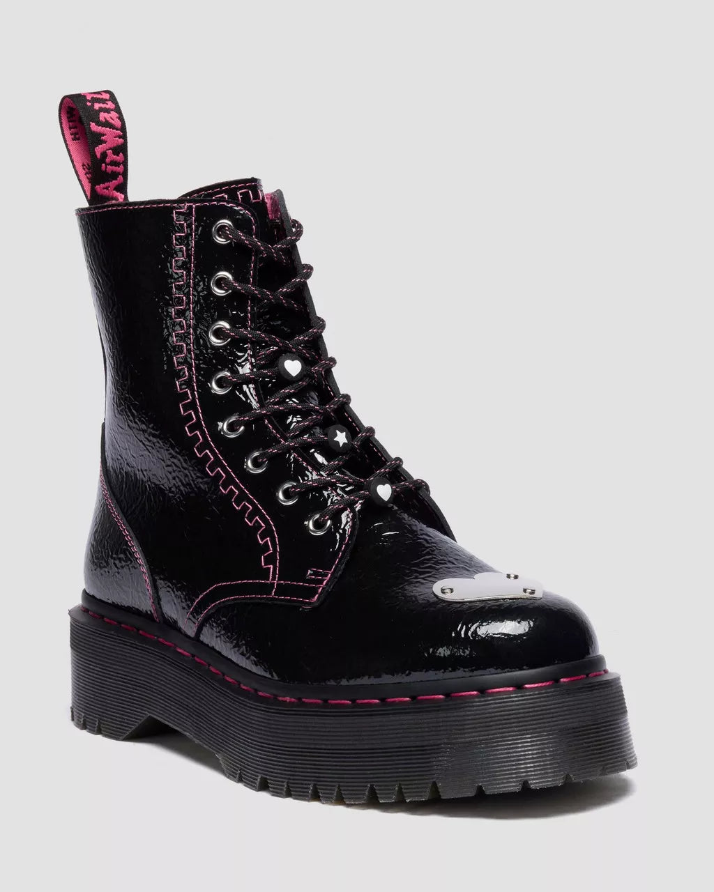 Dr. Martens Jadon Tp Black Distressed Patent 42099001