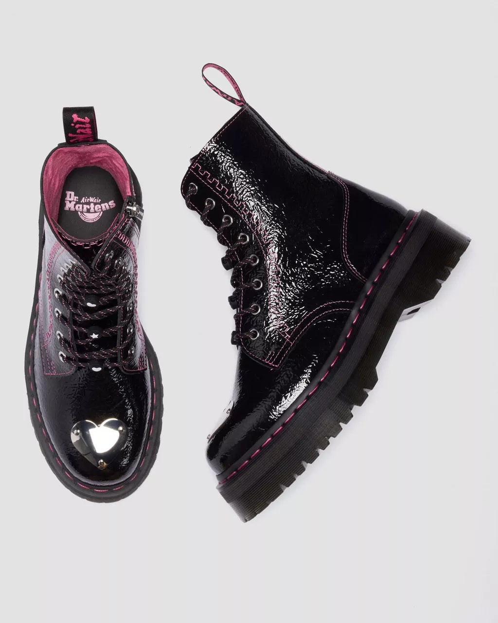 Dr. Martens Jadon Tp Black Distressed Patent 42099001