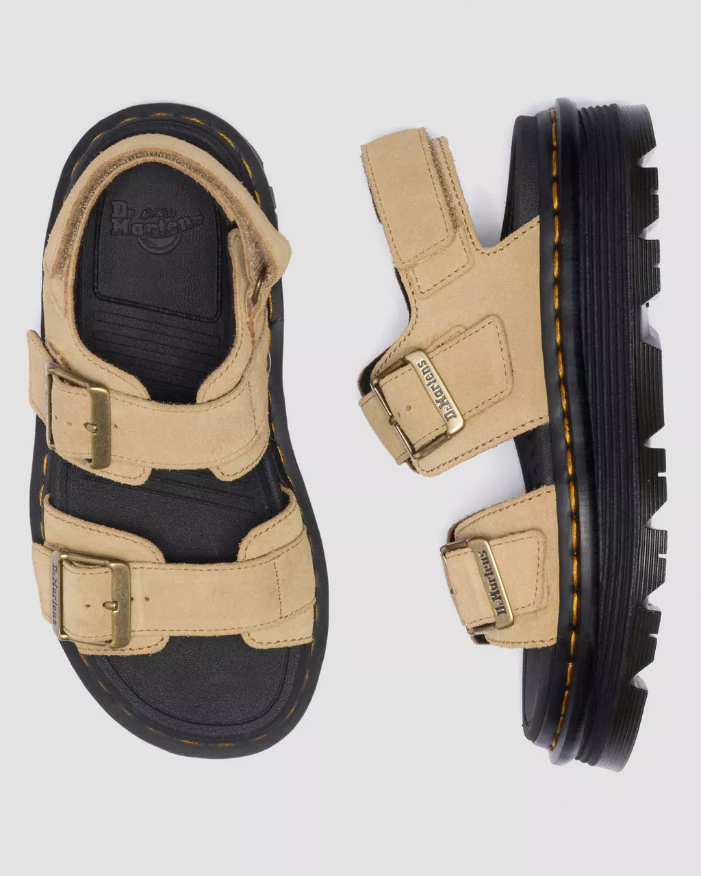 Dr. Martens Zebzag Sandal Savannah Tan Eh Suede 42689200