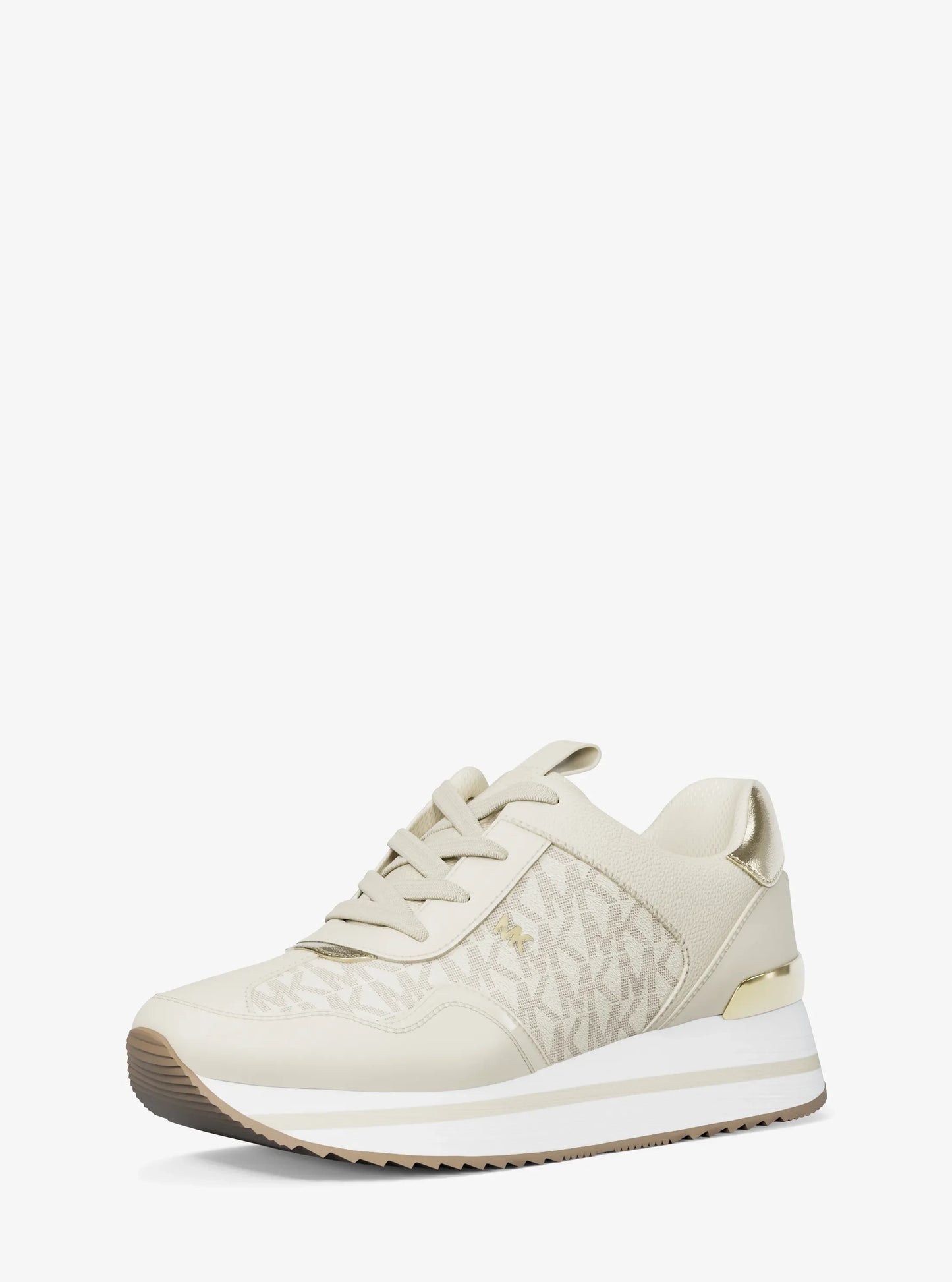 Michael Kors Raina Signature Logo Platform Trainer Vanilla 43R4RNFSAB
