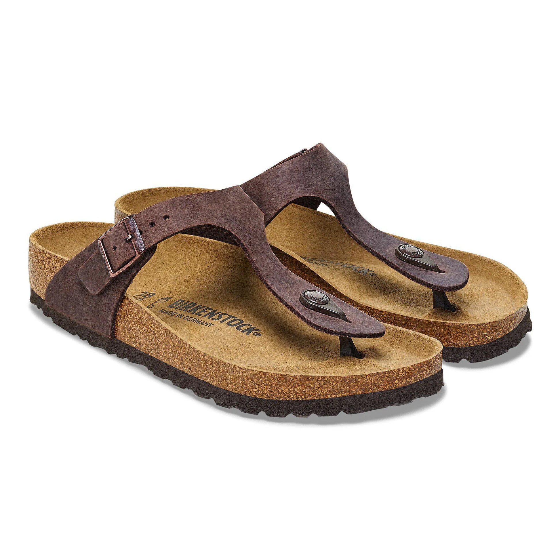 Birkenstock Gizeh Oiled Leather Habana Regular Fit 743831