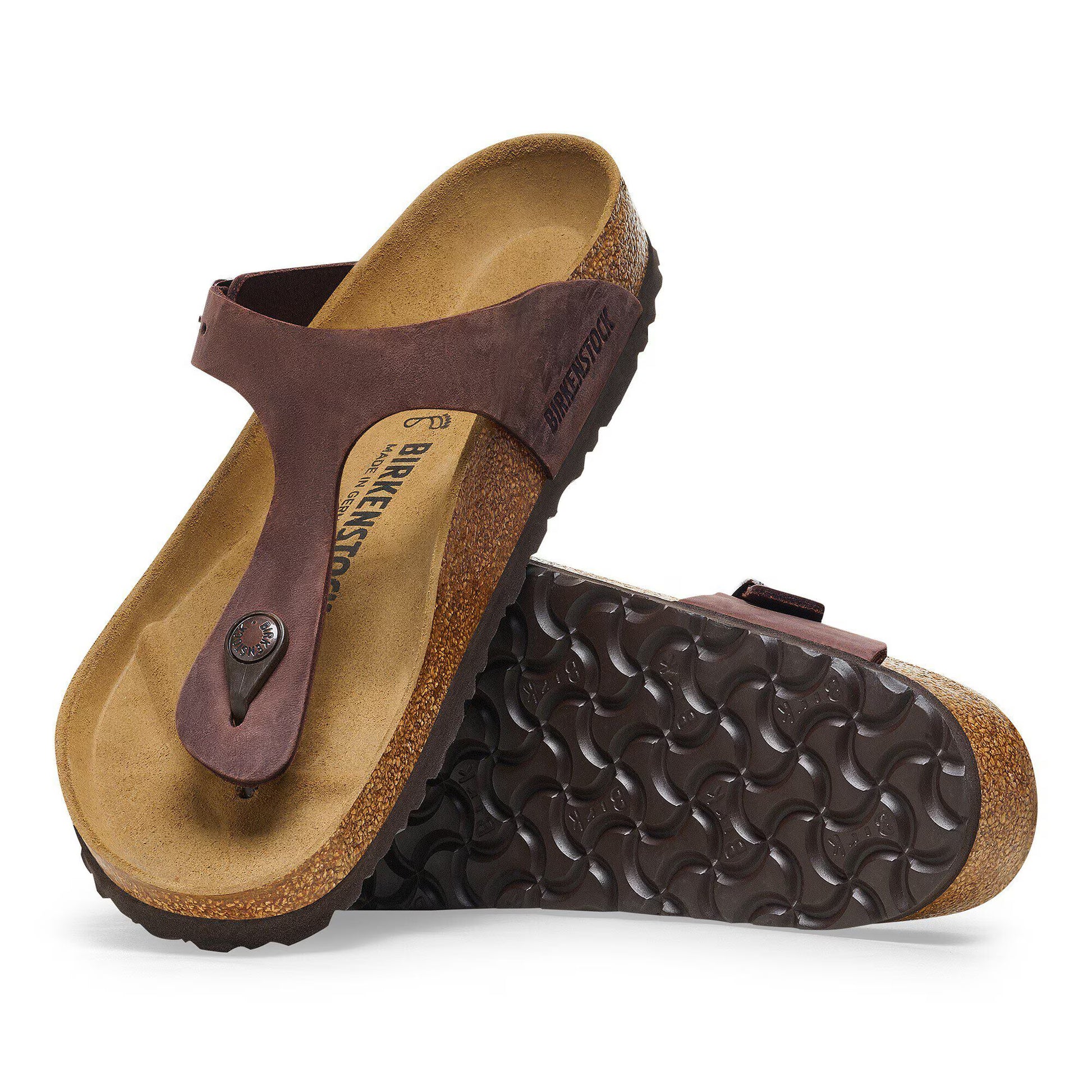 Birkenstock Gizeh Oiled Leather Habana Regular Fit 743831