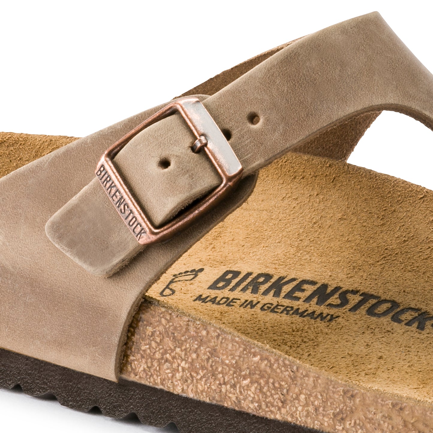 Birkenstock Gizeh Natural Leather Oiled Tabacco Brown Narrow Fit 943813