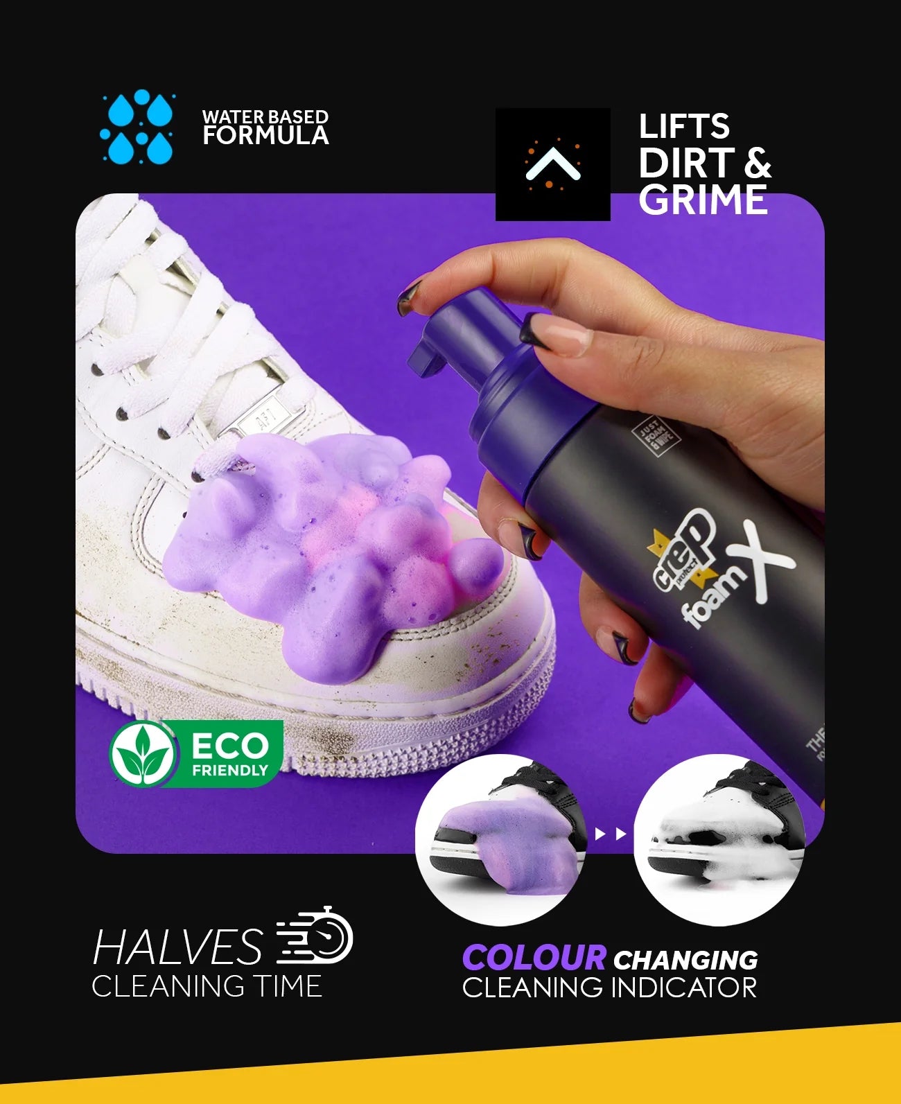 Crep Protect Foam X valymo putos batams 150 ml. CP038