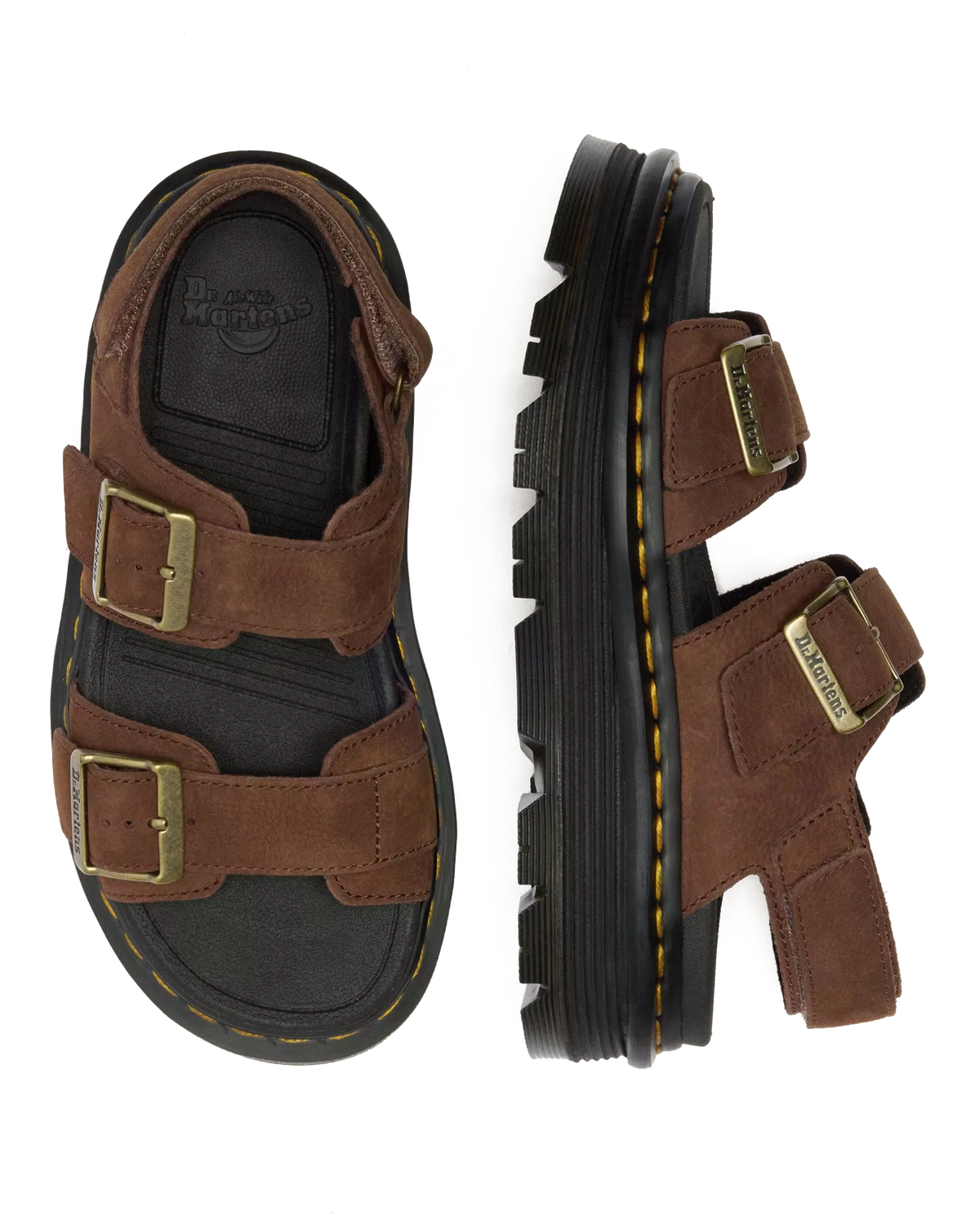 Dr. Martens Zebzag Sandal Sepia Brown Tumbled Nubuck 42853200