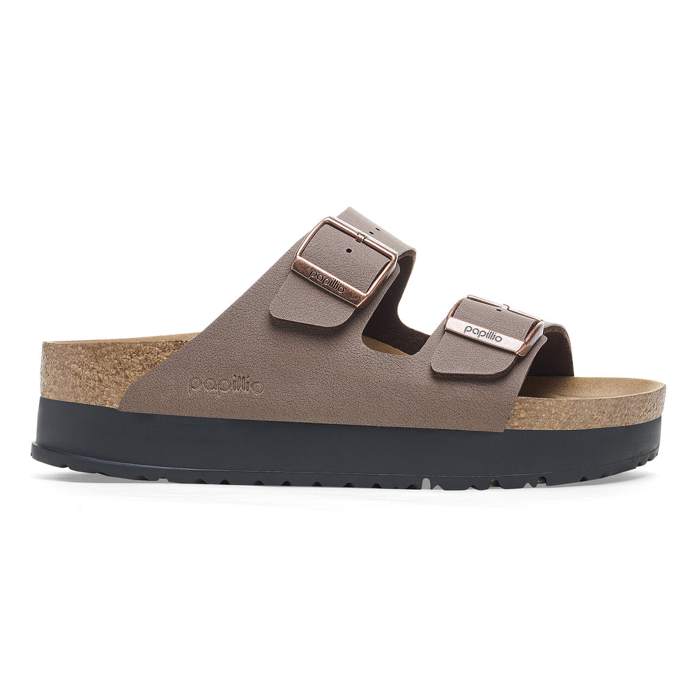 Birkenstock Arizona PAP Flex Platform Birko-Flor Mocha Narrow Fit 1027417