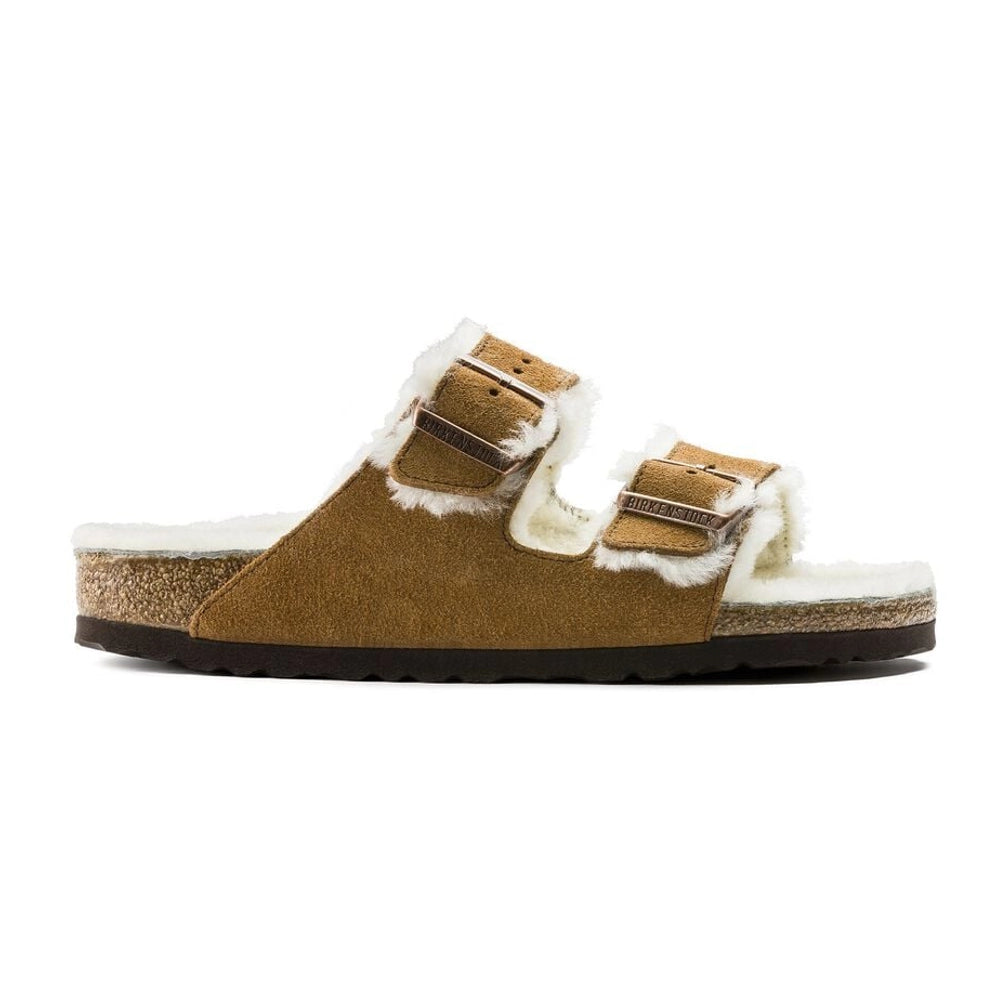 Birkenstock Arizona Shearling Suede Leather/Fur Mink 1001128