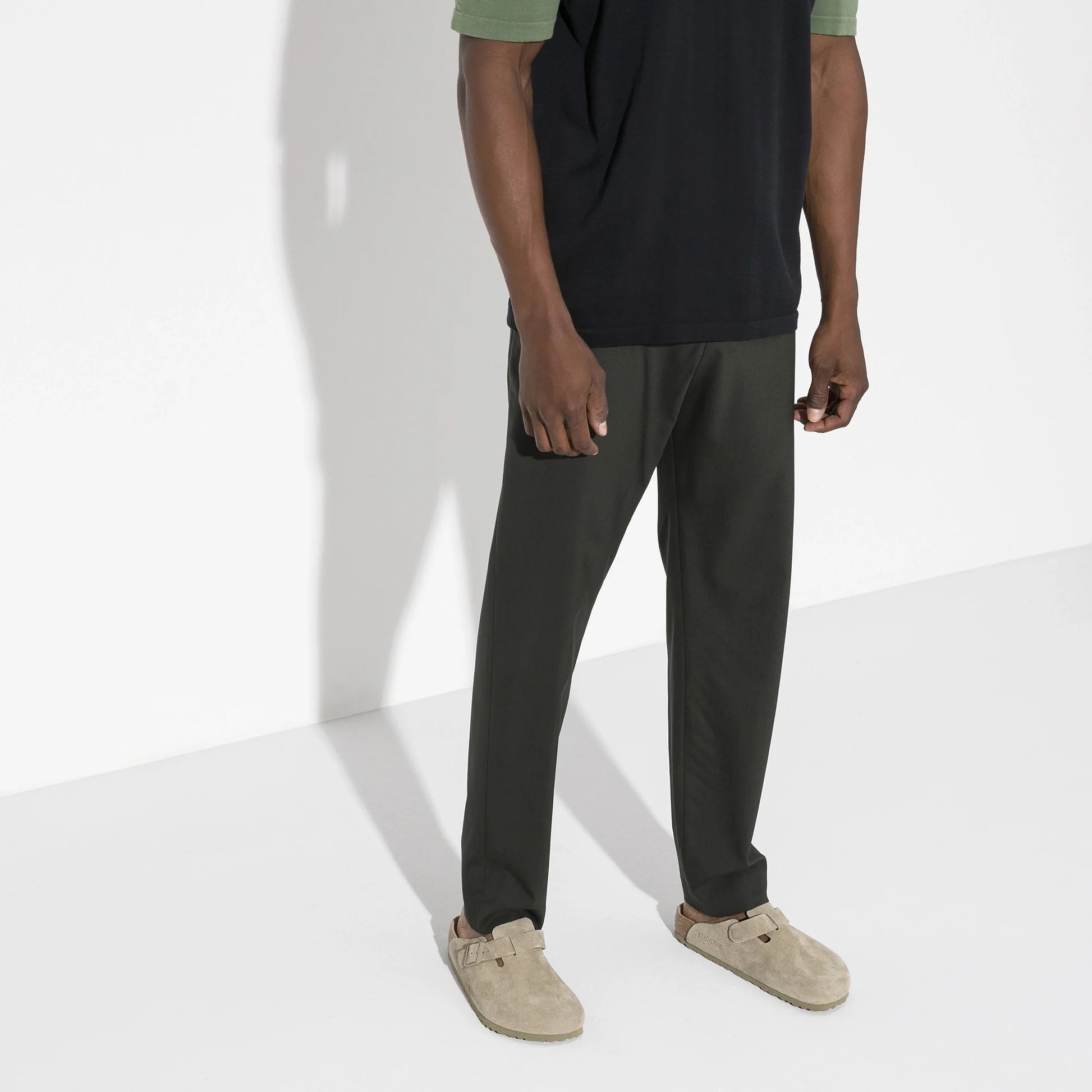 Birkenstock Boston Soft Footbed Suede Leather Faded Khaki Narrow Fit 1 SNKRS Vilnius Sneaker Store