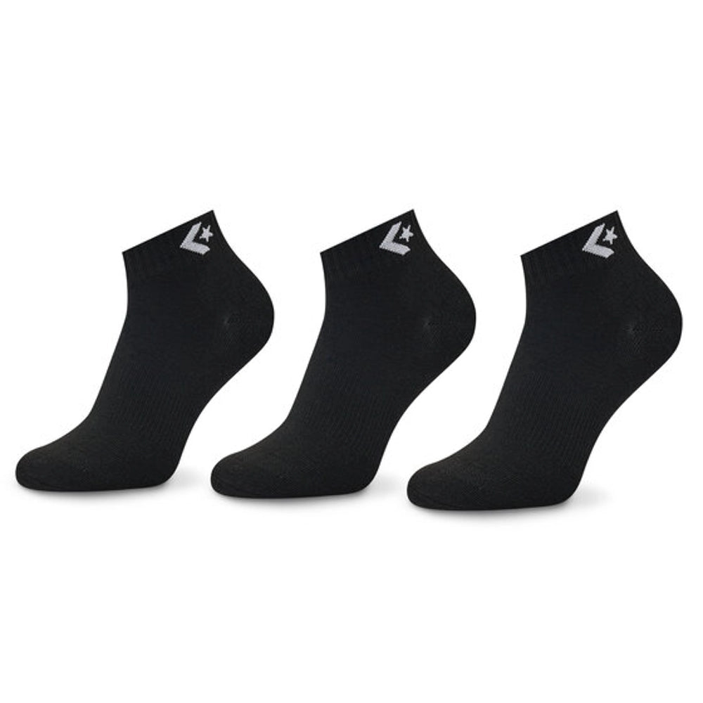 Converse Star Chevron Logo Short Quarter Socks Black E746 kojinės