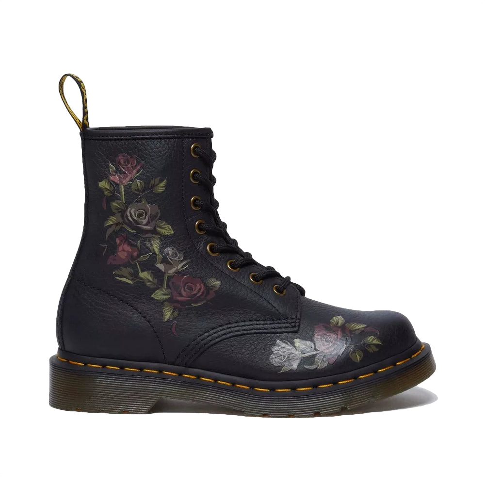 Dr. Martens 1460 Black Decayed Roses Classic Tumbled Nappa 32070001