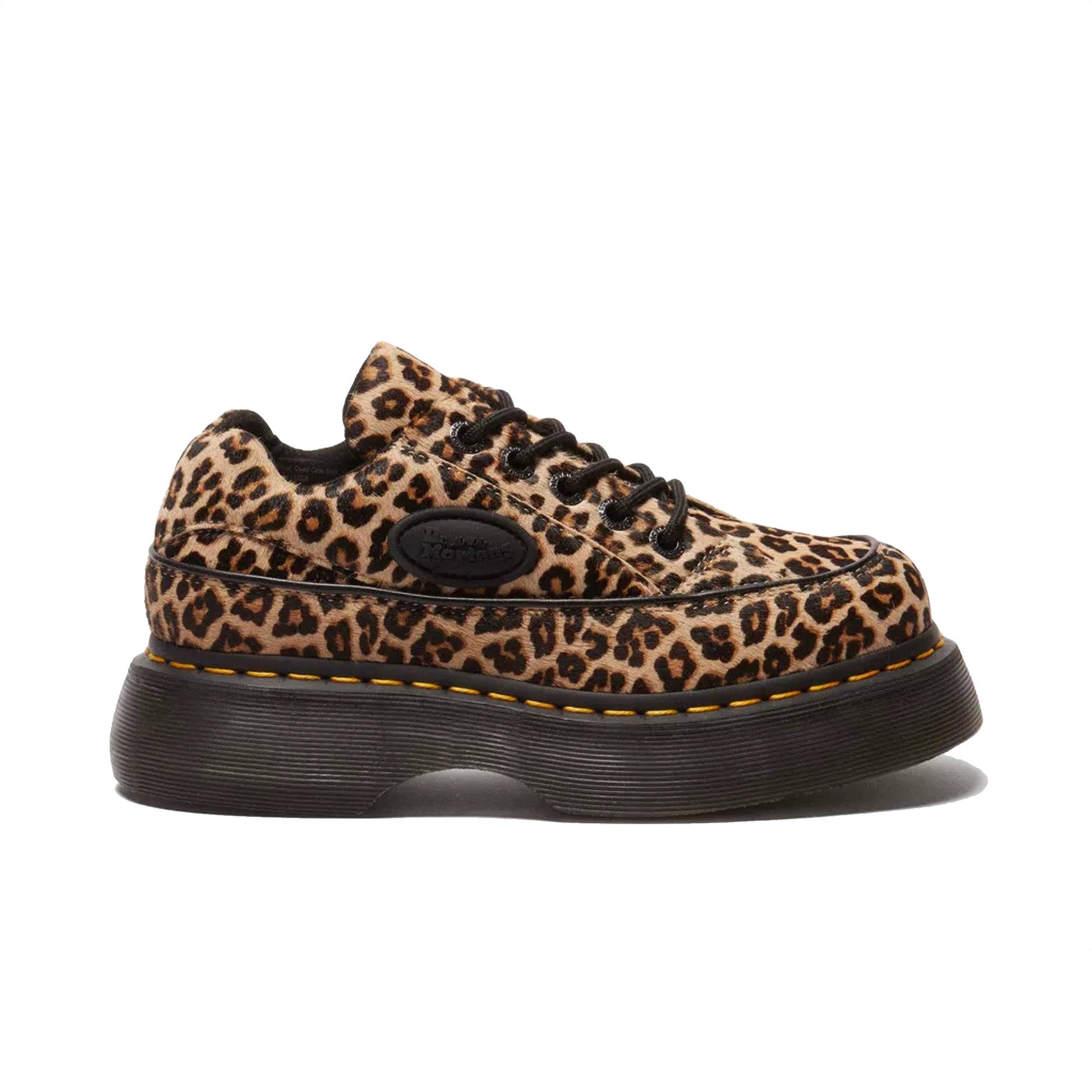 Dr. Martens Buzz 5 Eye Light Tan Mini Leopard Spot Hair On 41011200