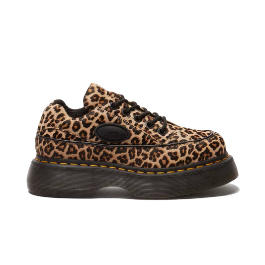 Dr. Martens Buzz 5 Eye Light Tan Mini Leopard Spot Hair On 41011200
