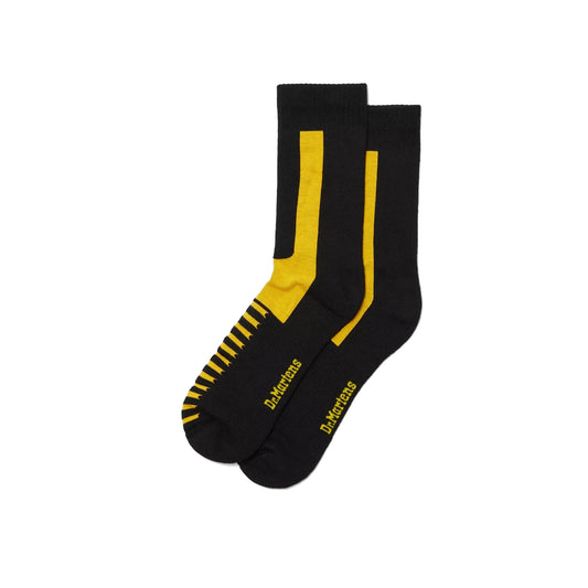 Dr. Martens Double Doc Sock Black+Yellow Organic Cotton Blend AC742018