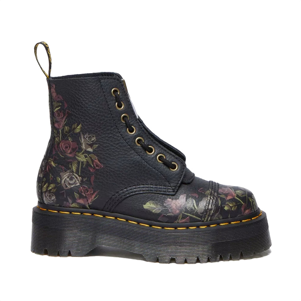 Dr. Martens Sinclair Black Decayed Roses Classic Tumbled Nappa 32050001