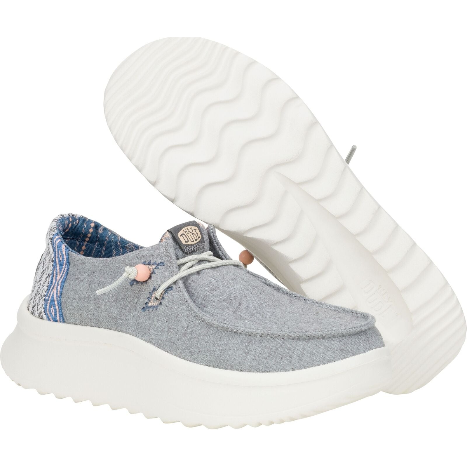 Hey Dude Wendy Peak Chambray Woven Grey 41946-030
