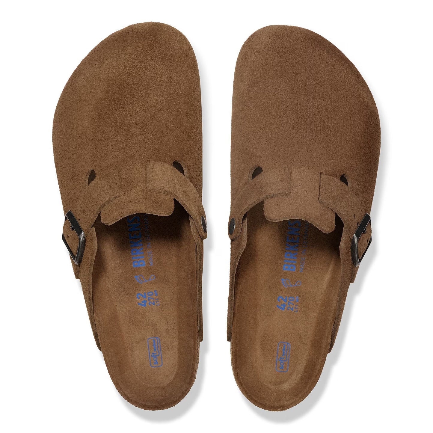 Birkenstock Boston Soft Footbed Suede Leather Dark Tea Tonal 1030814