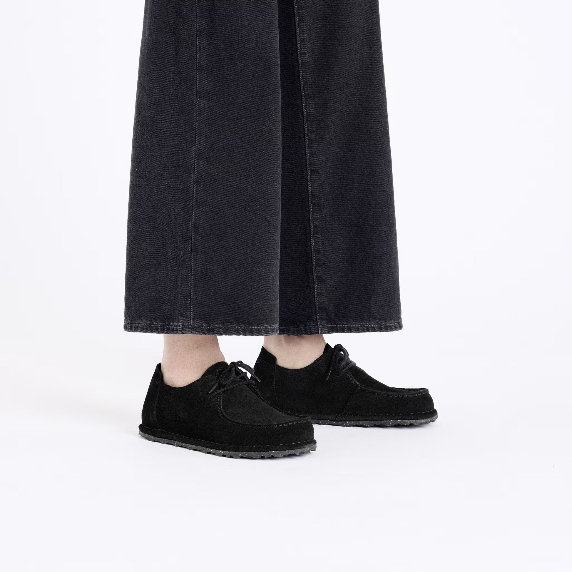 Birkenstock Utti Lace Suede Leather Black 1028597