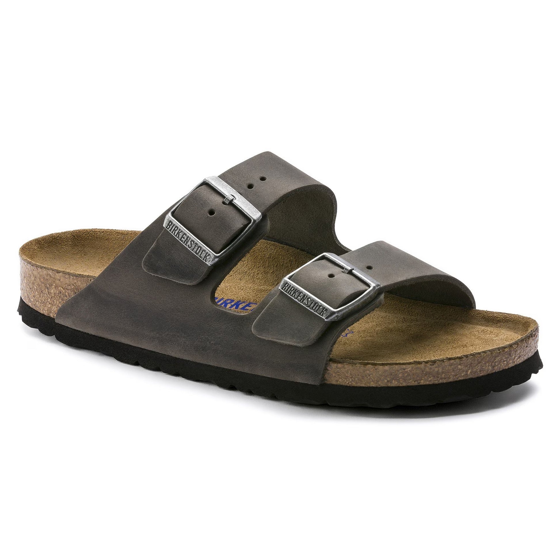 Birkenstock Arizona Soft Footbed Oiled Leather Iron 552801