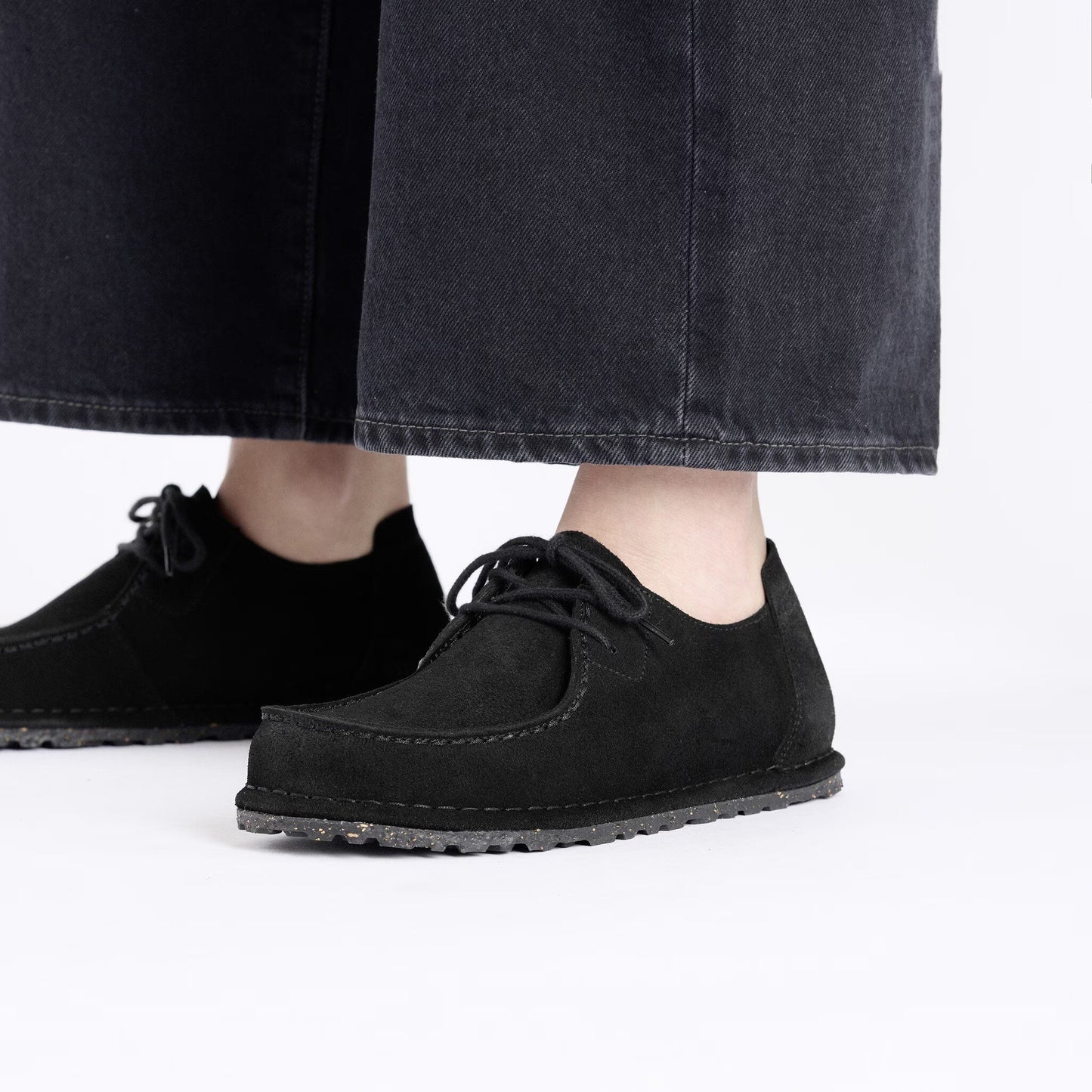 Birkenstock Utti Lace Suede Leather Black 1028597