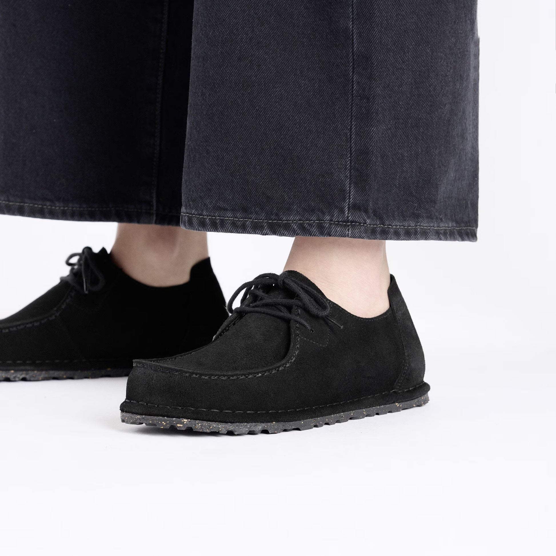 Birkenstock Utti Lace Suede Leather Black 1028597
