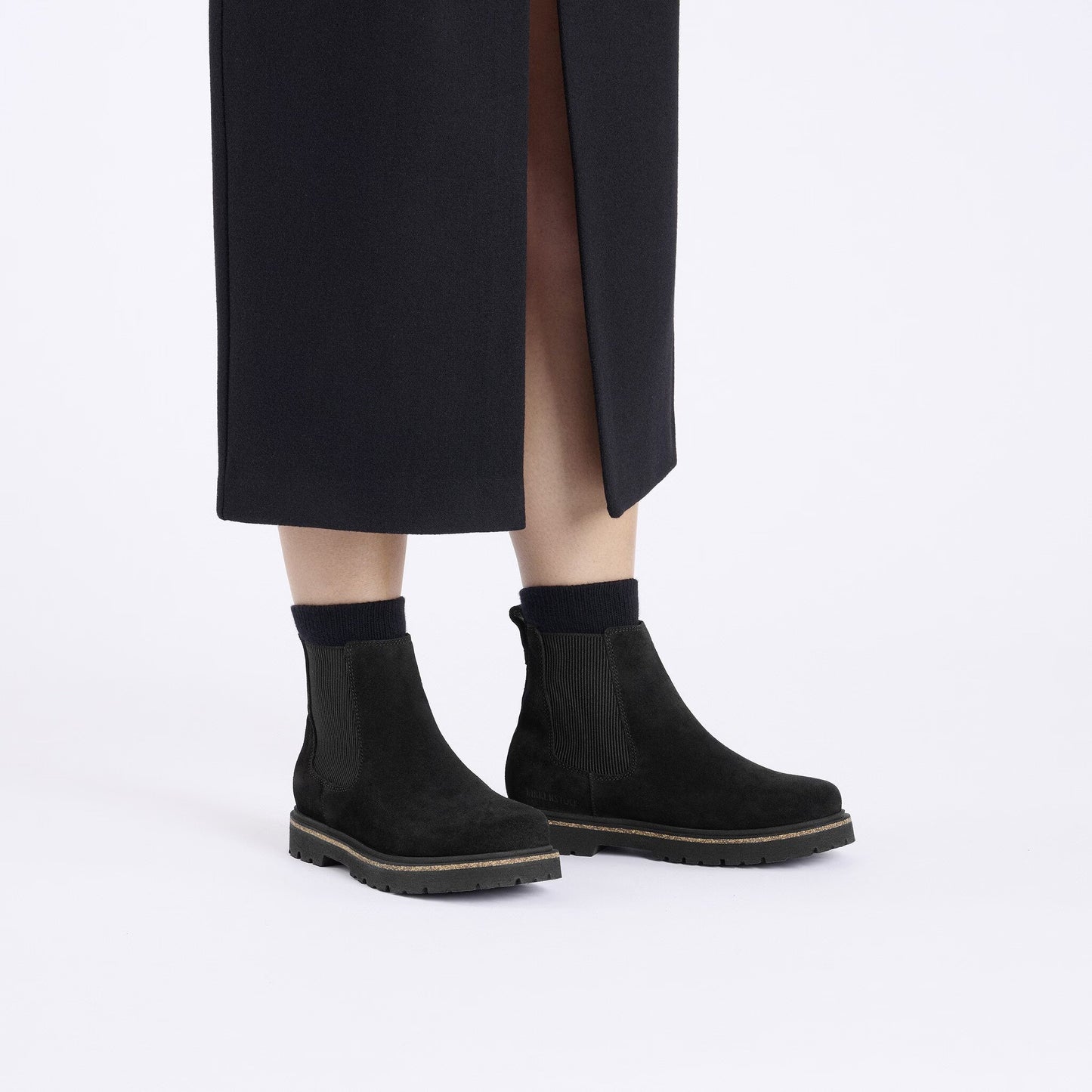 Birkenstock Women Highwood Slip On Suede Leather Black 1028187