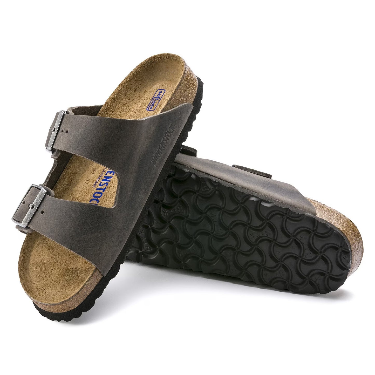Birkenstock Arizona Soft Footbed Oiled Leather Iron 552801