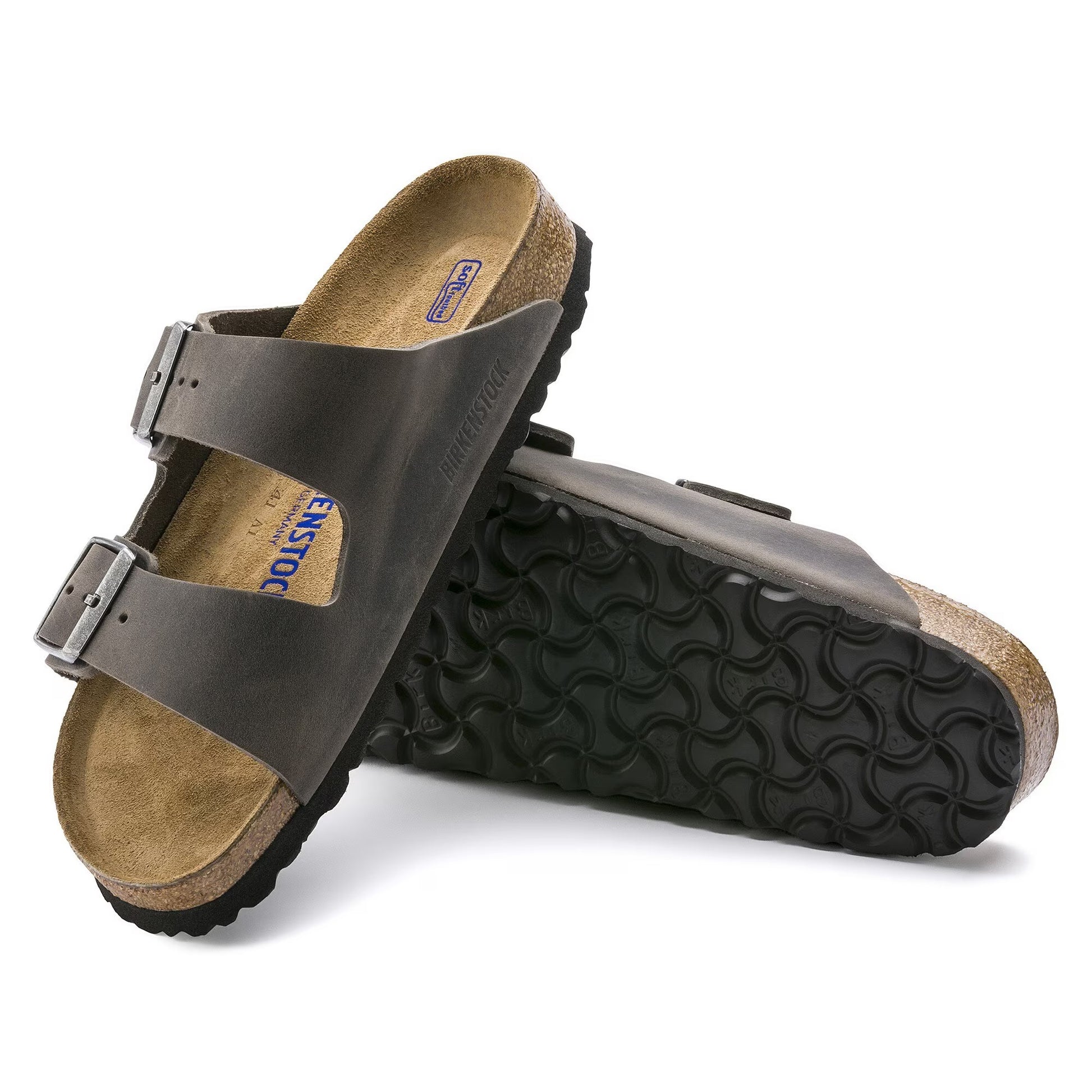 Birkenstock Arizona Soft Footbed Oiled Leather Iron 552801