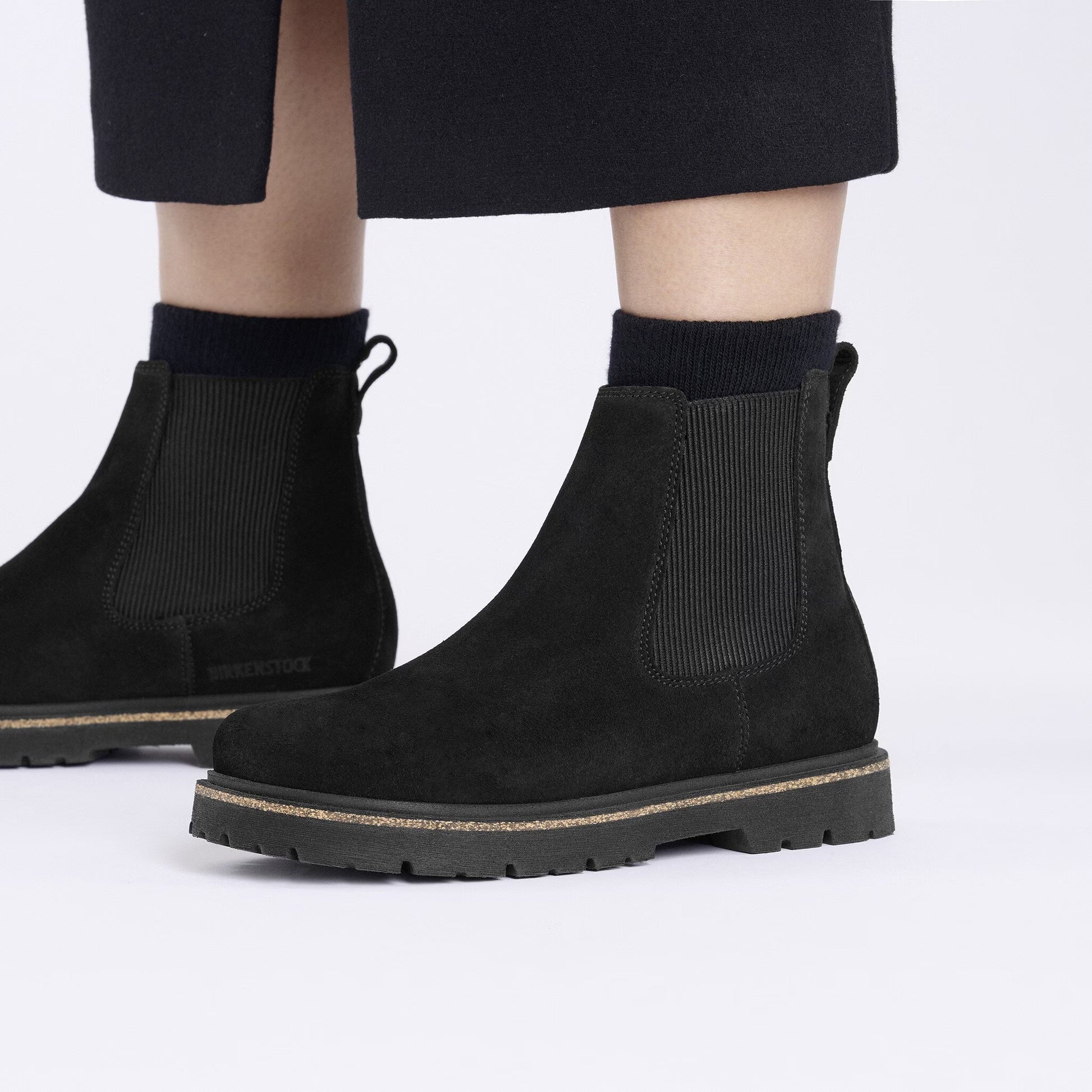 Birkenstock Women Highwood Slip On Suede Leather Black 1028187