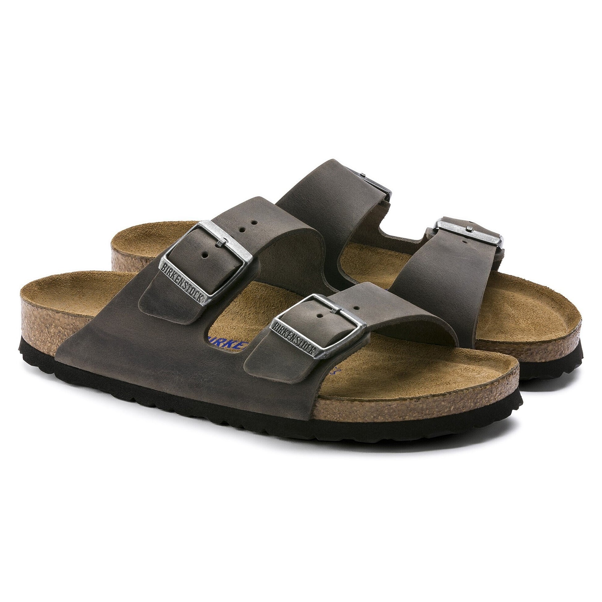 Birkenstock Arizona Soft Footbed Oiled Leather Iron 552801