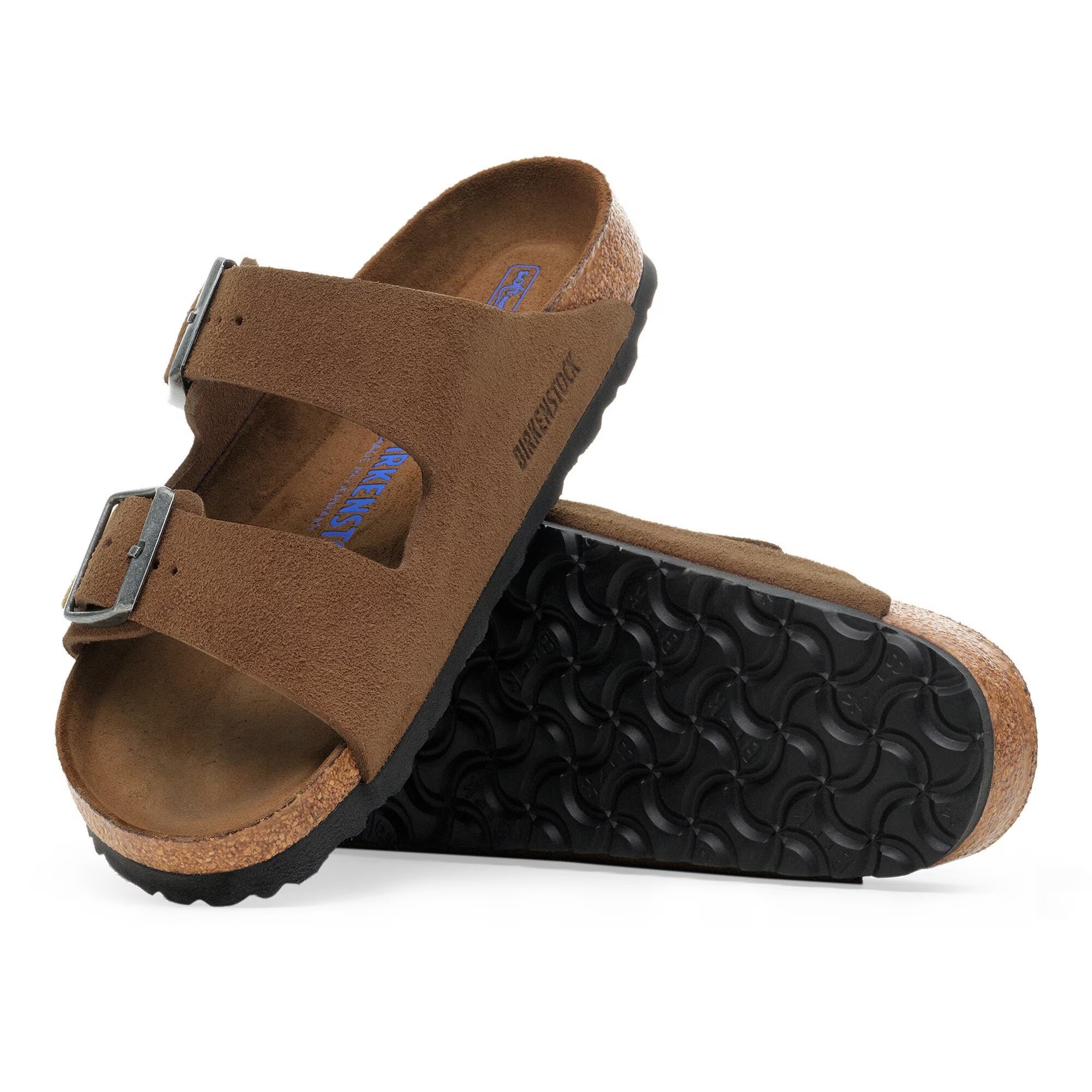 Birkenstock Arizona Soft Footbed Suede Leather Dark Tea Tonal