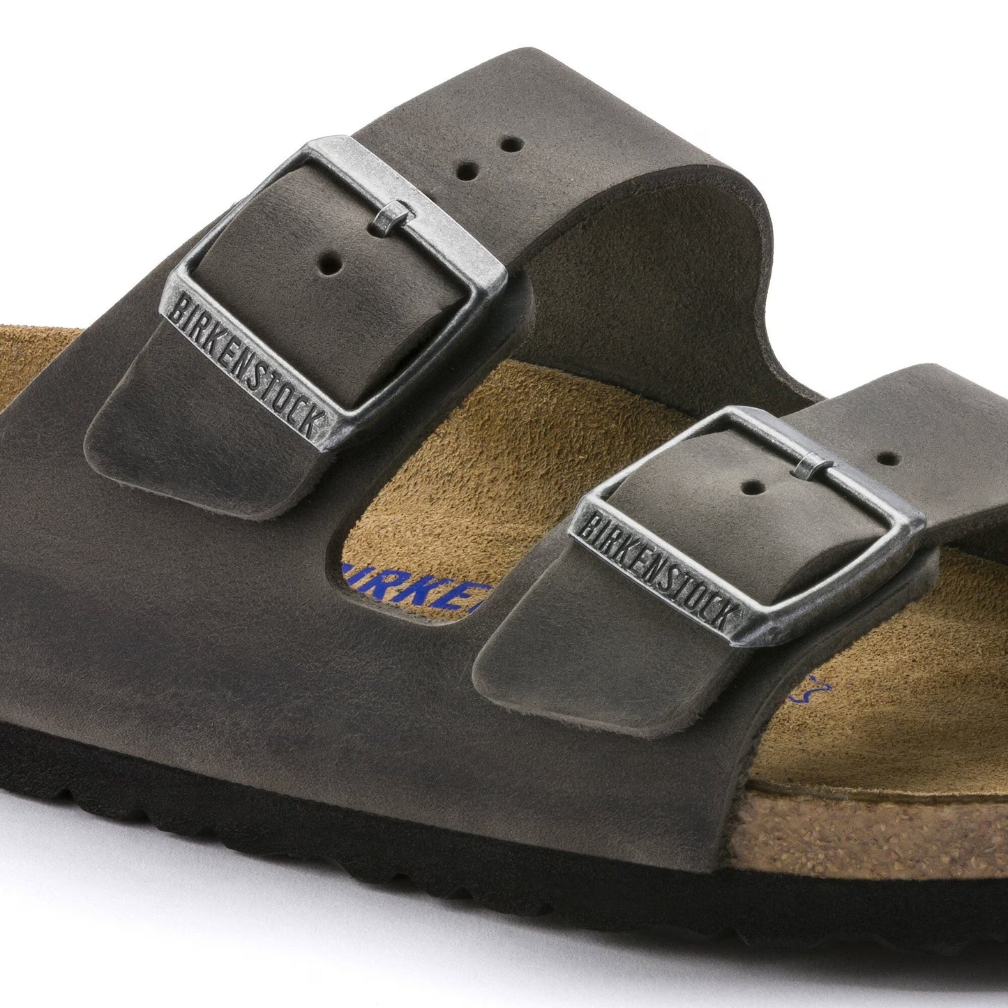 Birkenstock Arizona Soft Footbed Oiled Leather Iron 552801