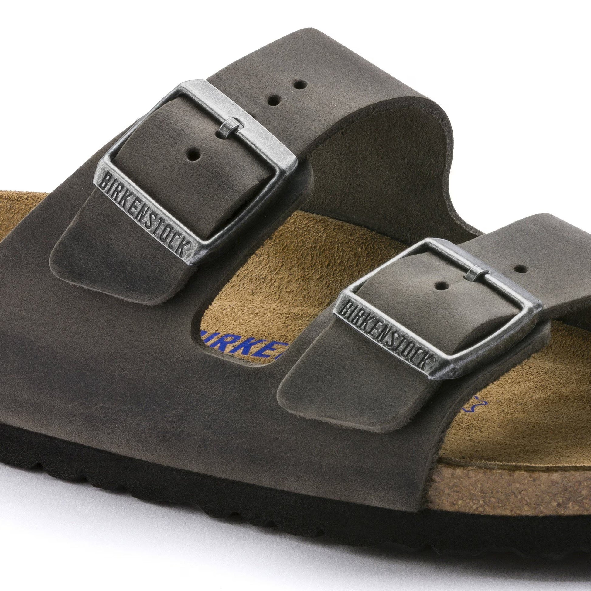 Birkenstock Arizona Soft Footbed Oiled Leather Iron 552801