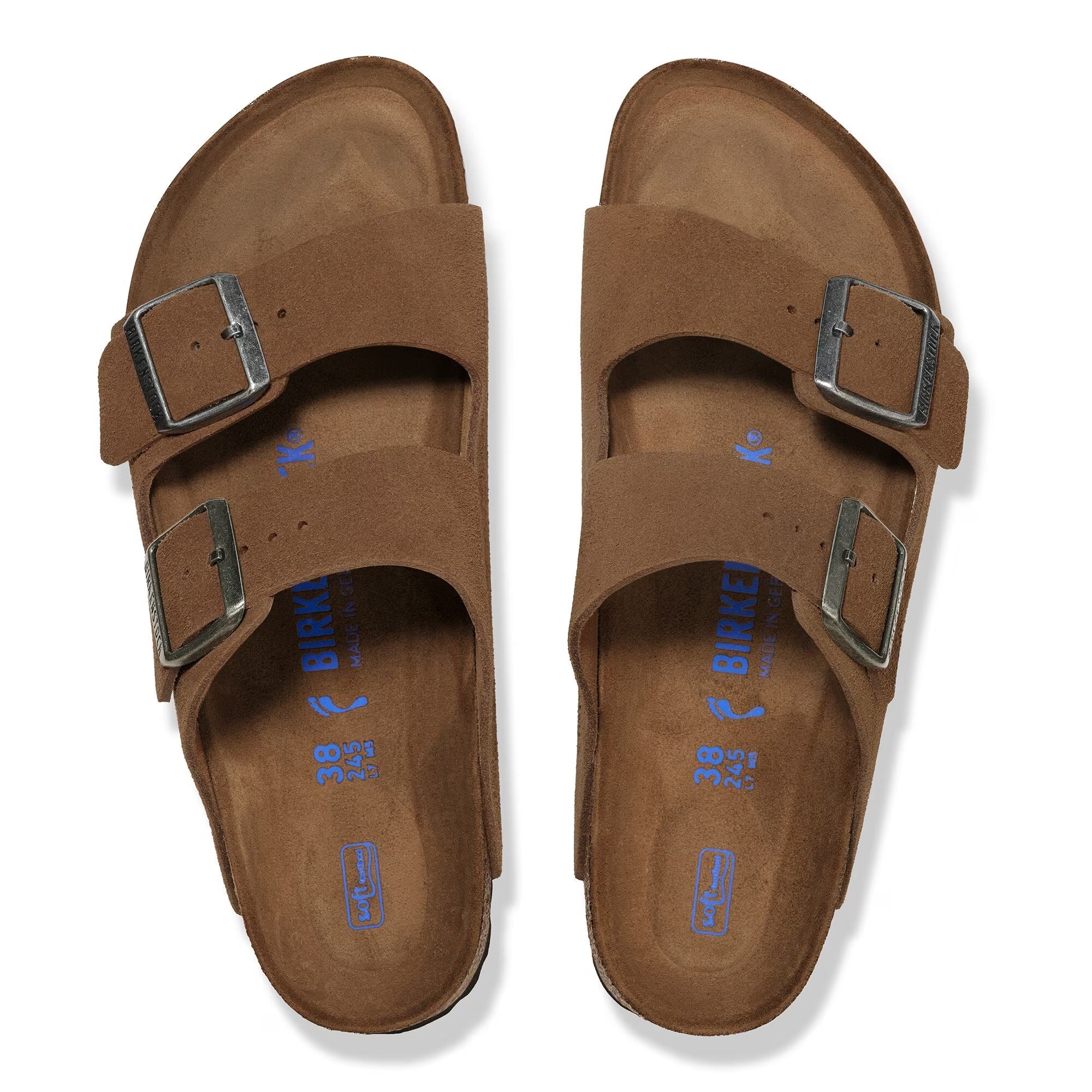 Birkenstock Arizona Soft Footbed Suede Leather Dark Tea Tonal
