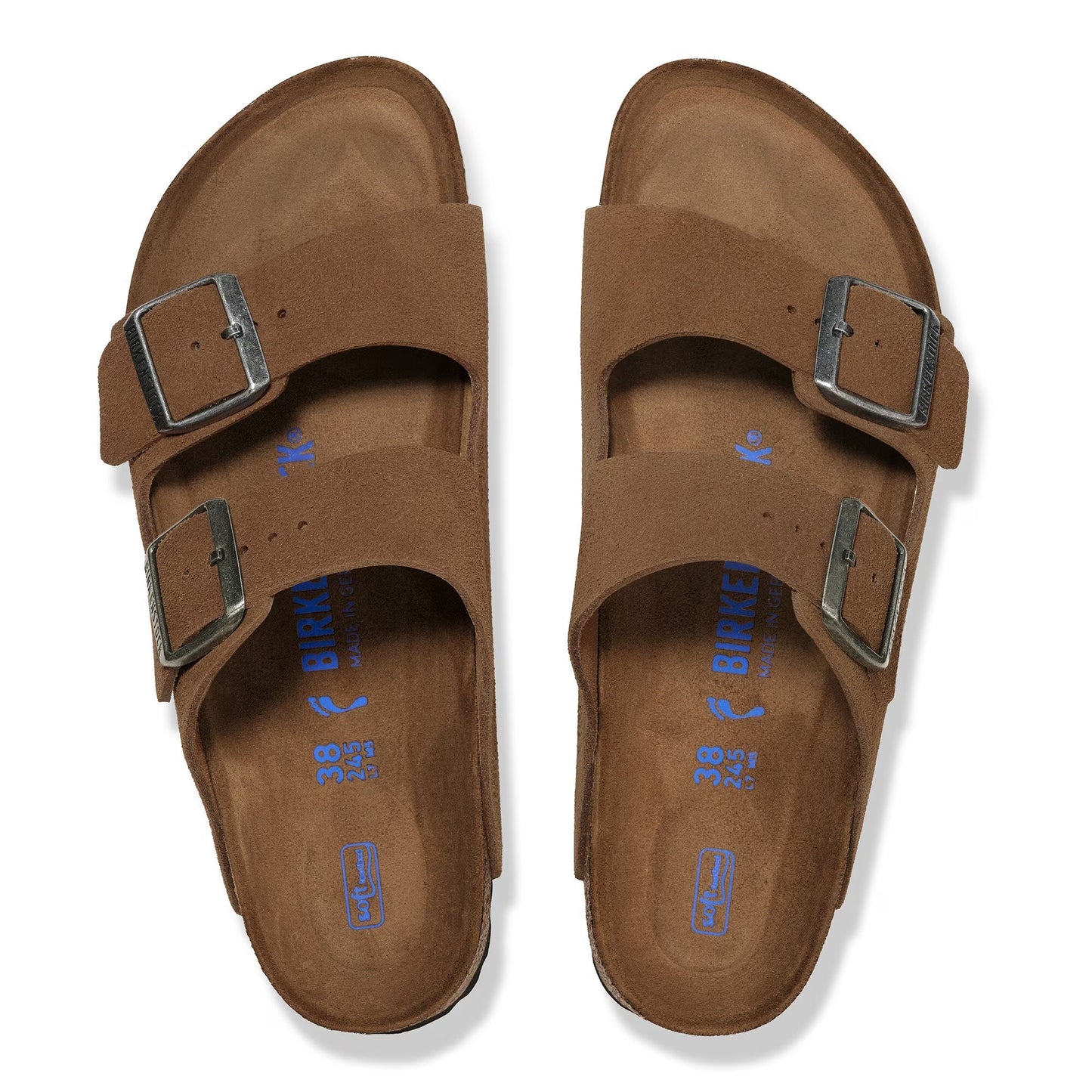 Birkenstock Arizona Soft Footbed Suede Leather Dark Tea Tonal 1030863