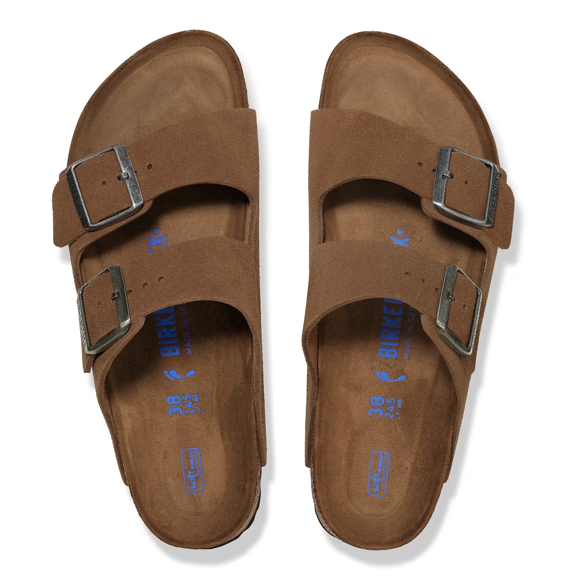 Birkenstock Arizona Soft Footbed Suede Leather Dark Tea Tonal 1030863