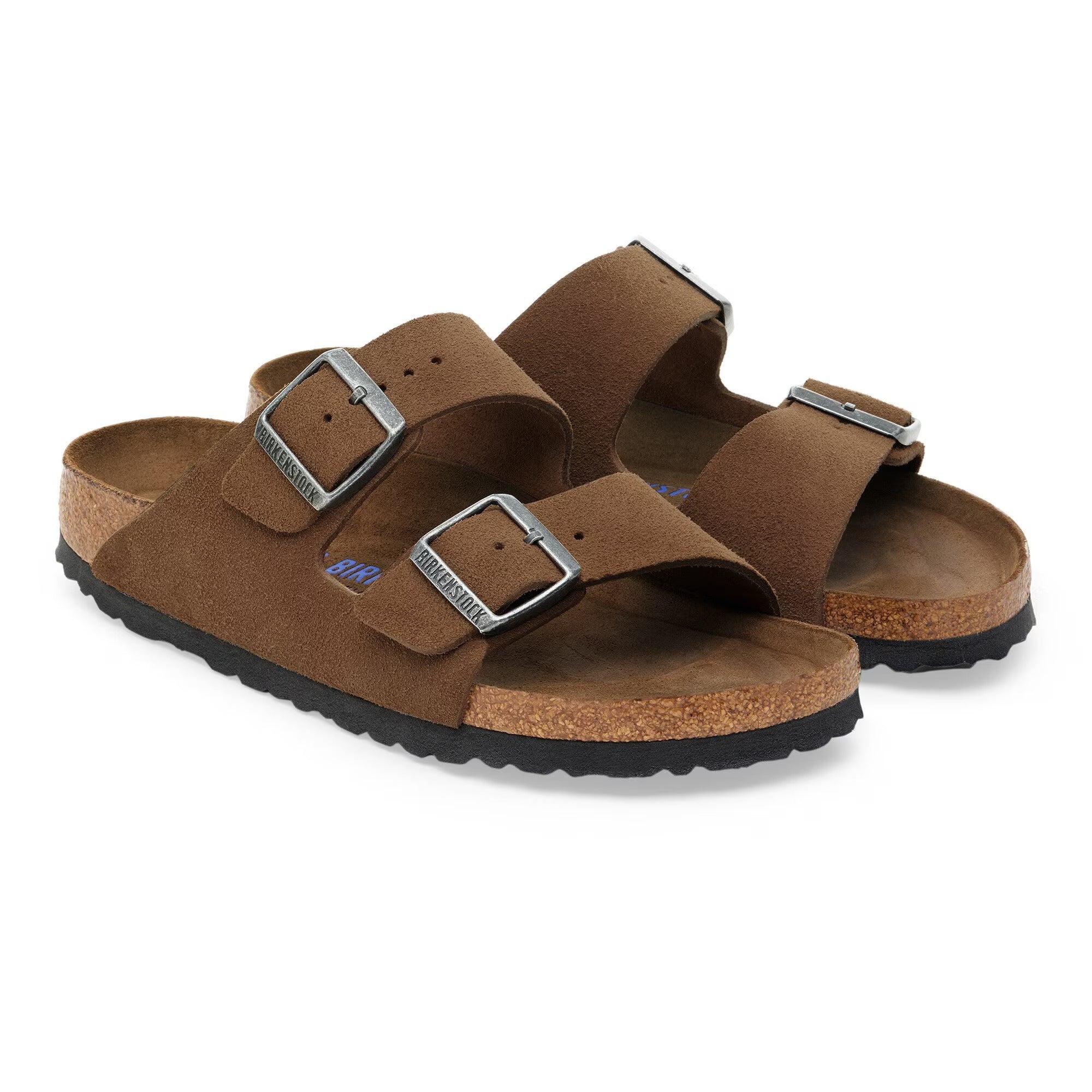 Birkenstock Arizona Soft Footbed Suede Leather Dark Tea Tonal