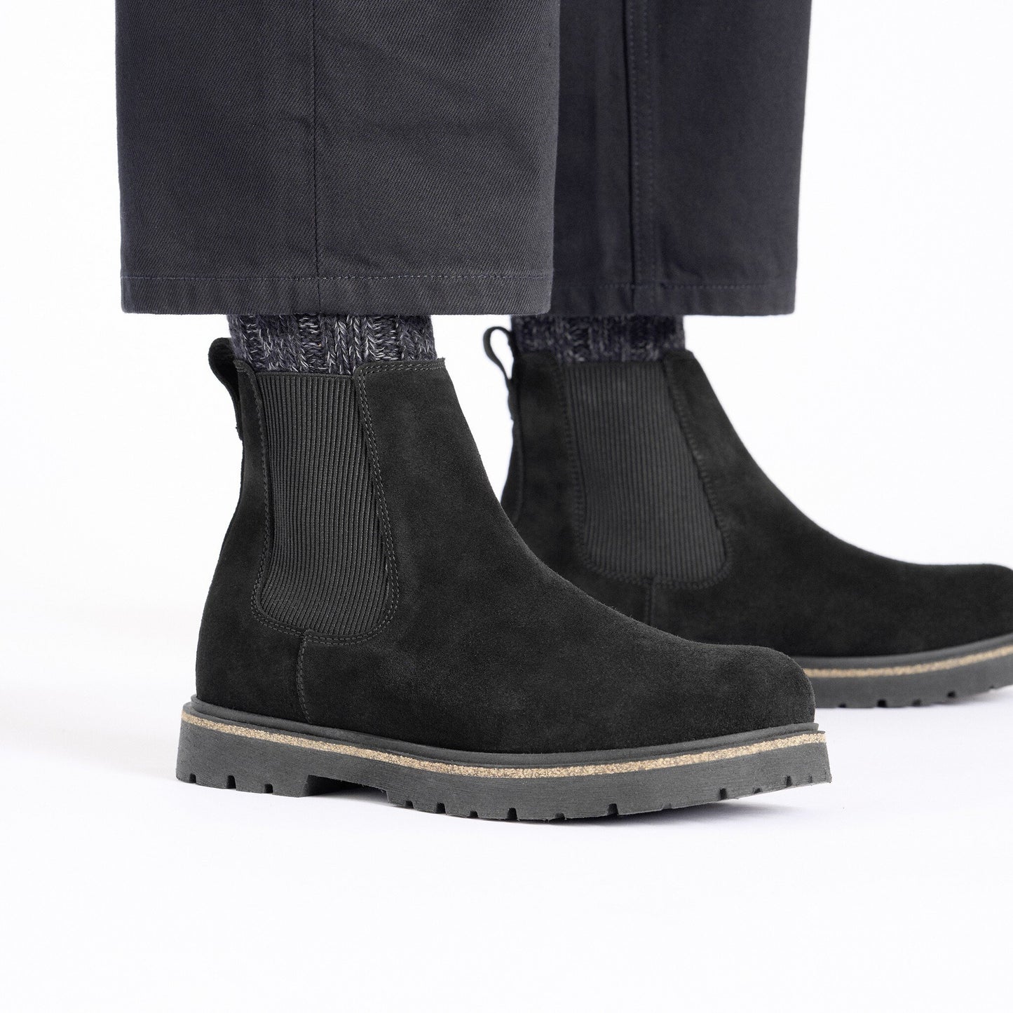 Birkenstock Men Highwood Slip On Suede Leather Black 1028138