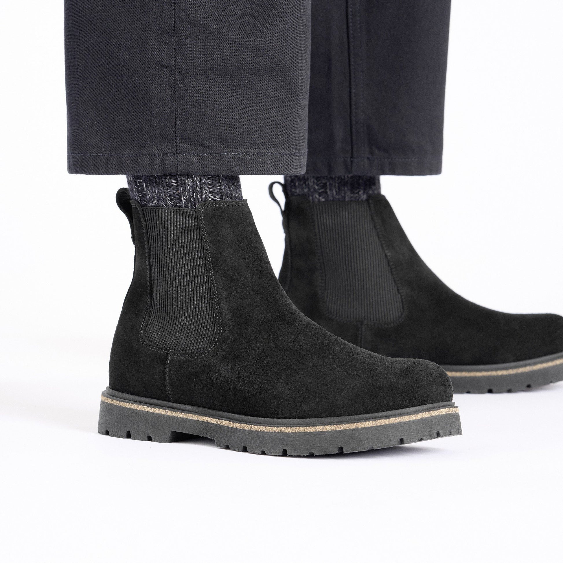 Birkenstock Men Highwood Slip On Suede Leather Black 1028138