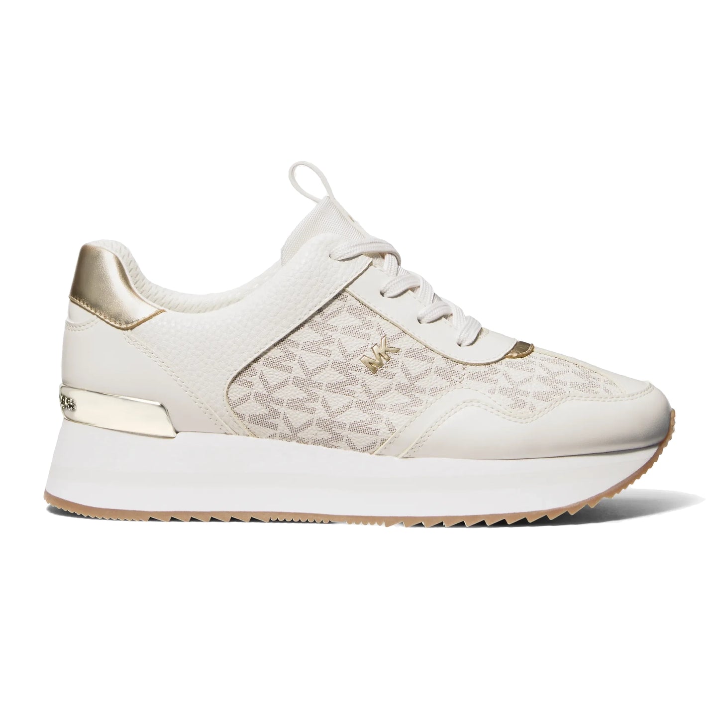 Michael Kors Raina Signature Logo Platform Trainer Vanilla 43R4RNFSAB