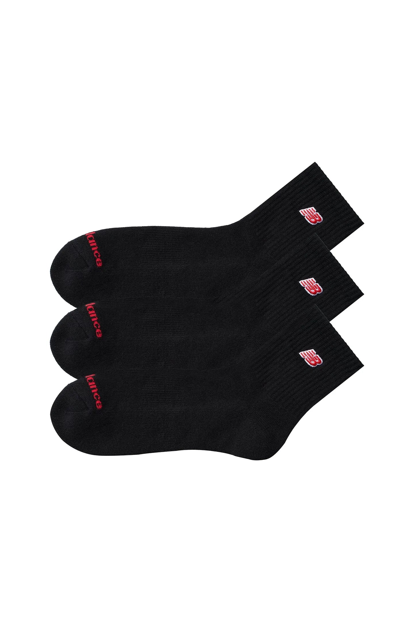 New Balance kojinės Patch Logo Ankle Black LAS51273 3 Pairs