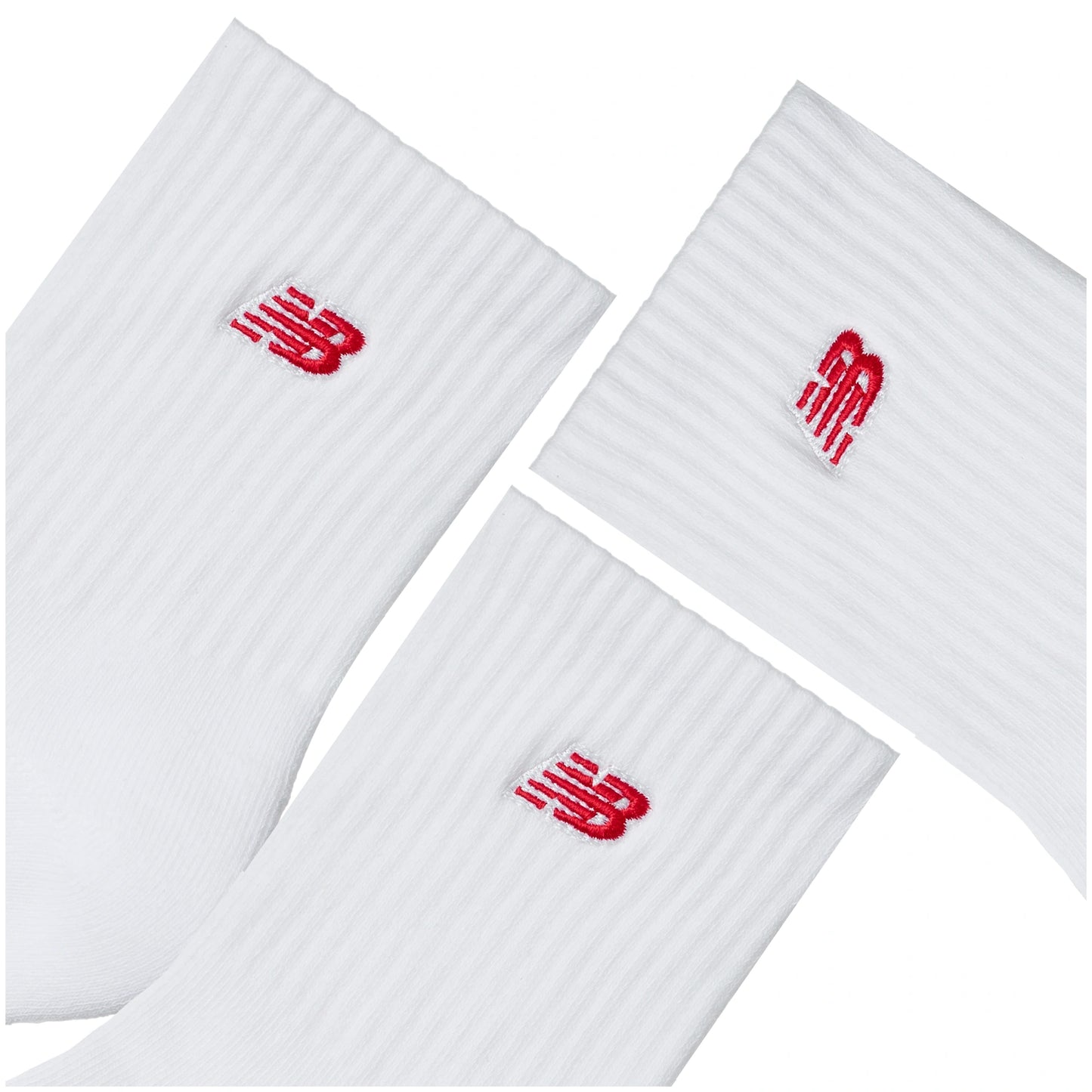 New Balance kojinės Patch Logo Ankle White LAS51273 3 Pairs
