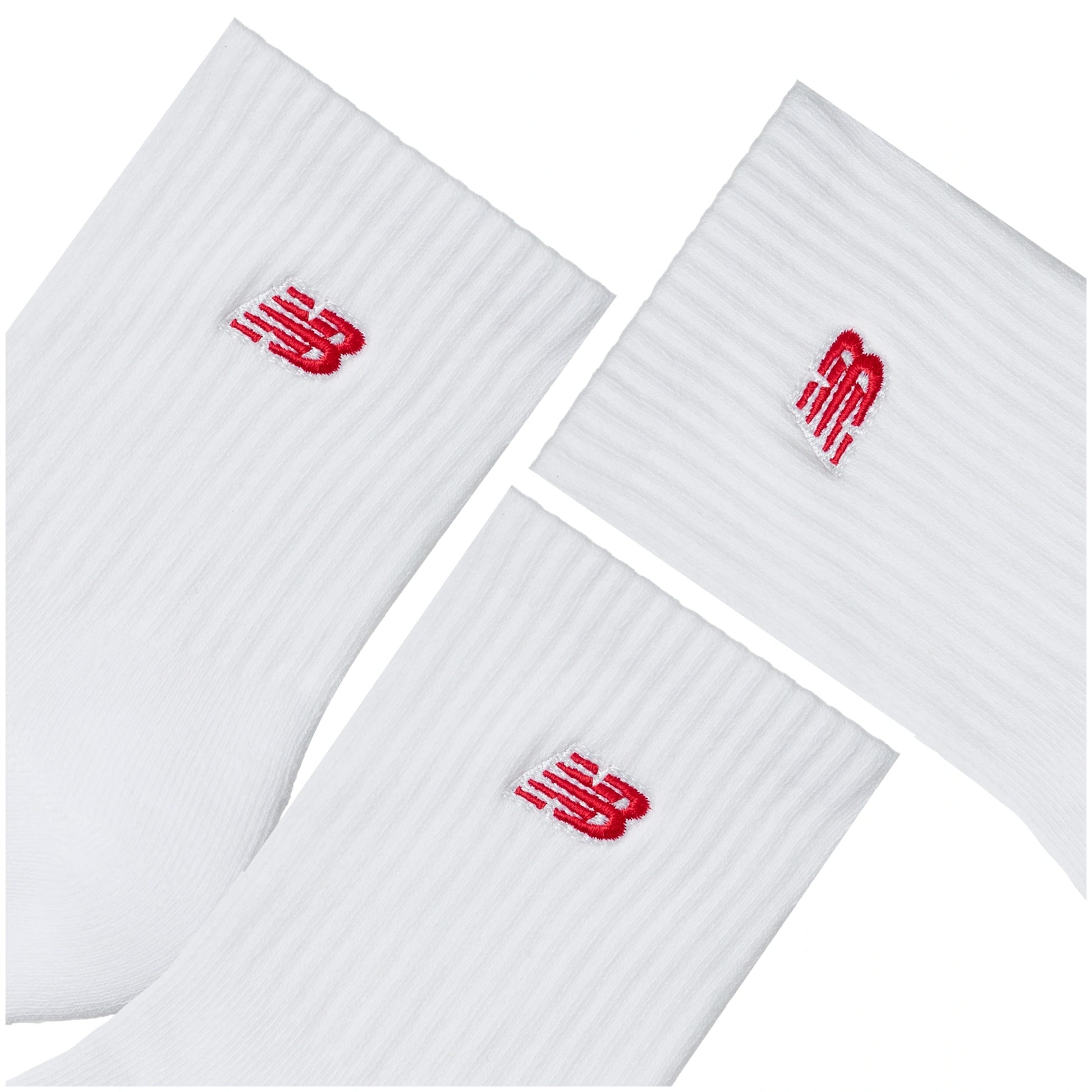 New Balance kojinės Patch Logo Ankle White LAS51273 3 Pairs
