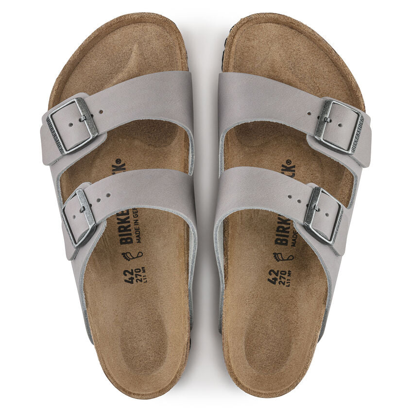 Birkenstock Arizona Natural Leather Vintage Wood Stone Coin 1022443