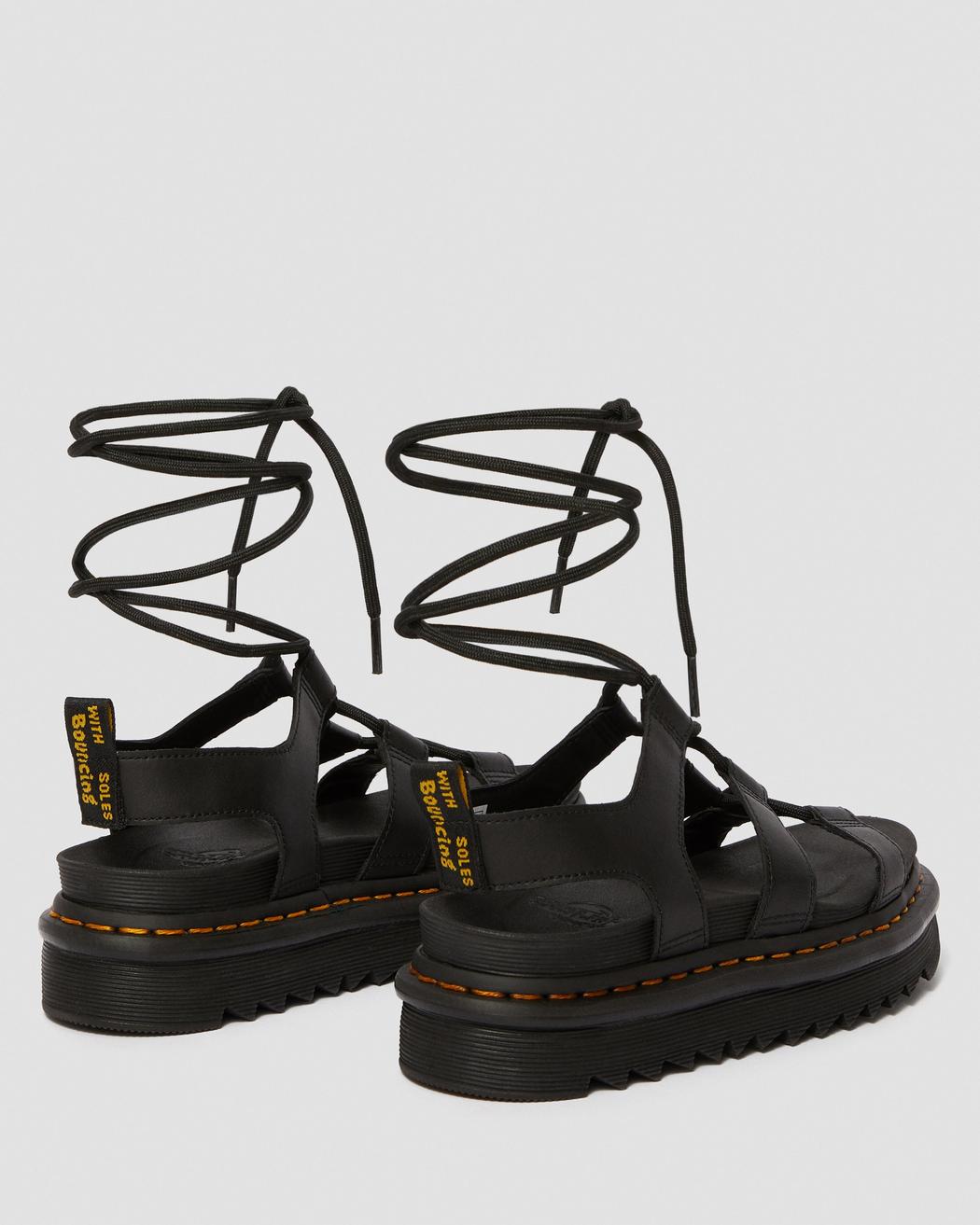 Dr. Martens Nartilla Black Hydro Leather Sandals 24641001