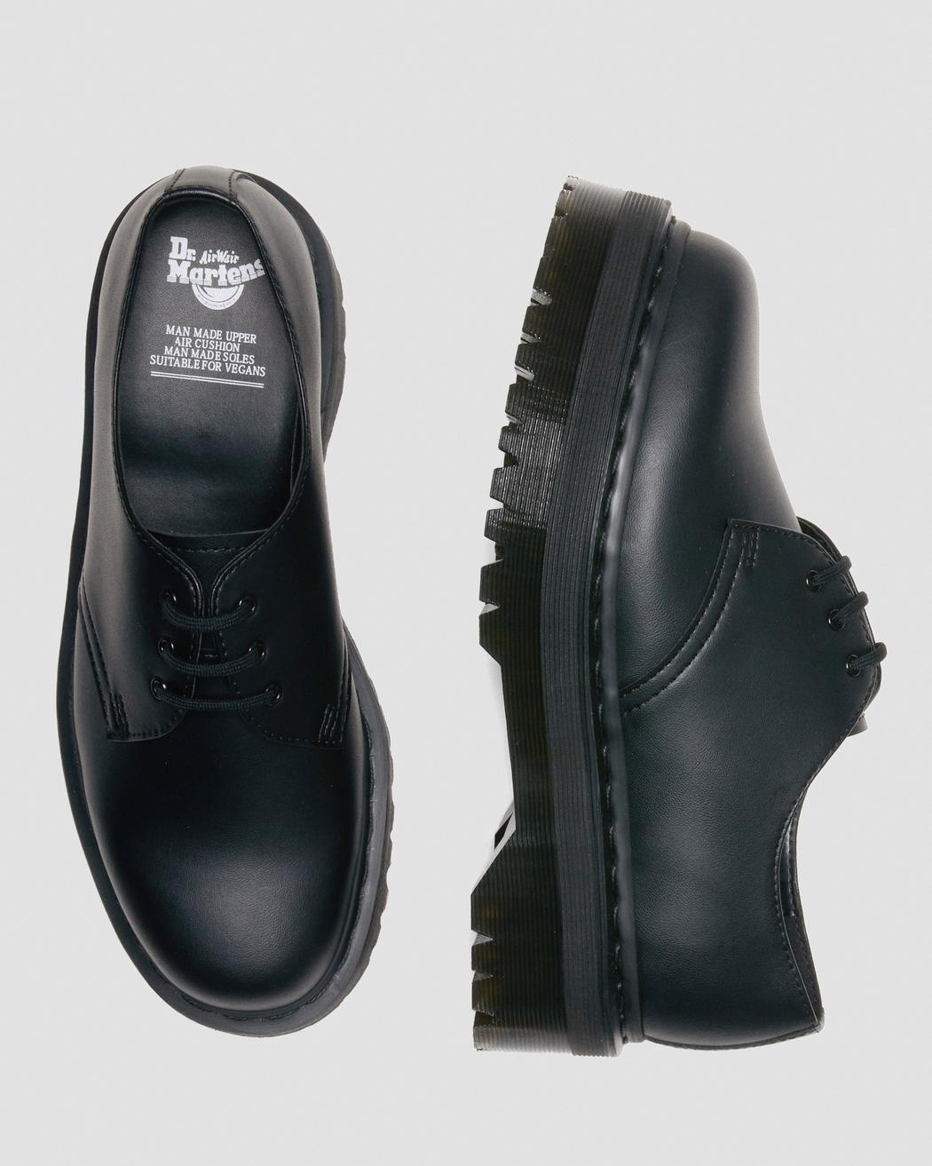 Dr. Martens Vegan 1461 Quad Mono Black Felix Rub Off 30651001