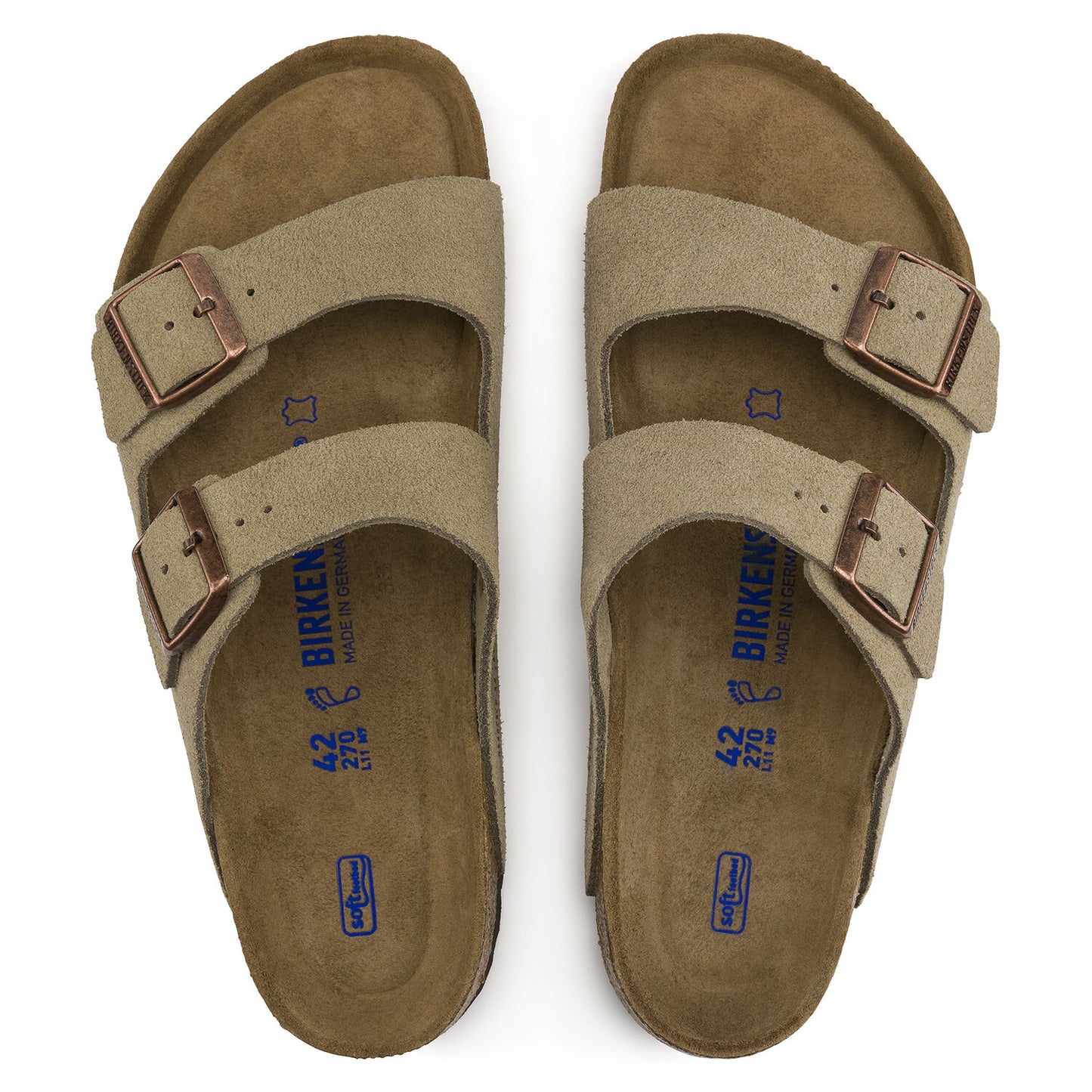 Birkenstock Arizona Soft Footbed Suede Leather Taupe 0951301