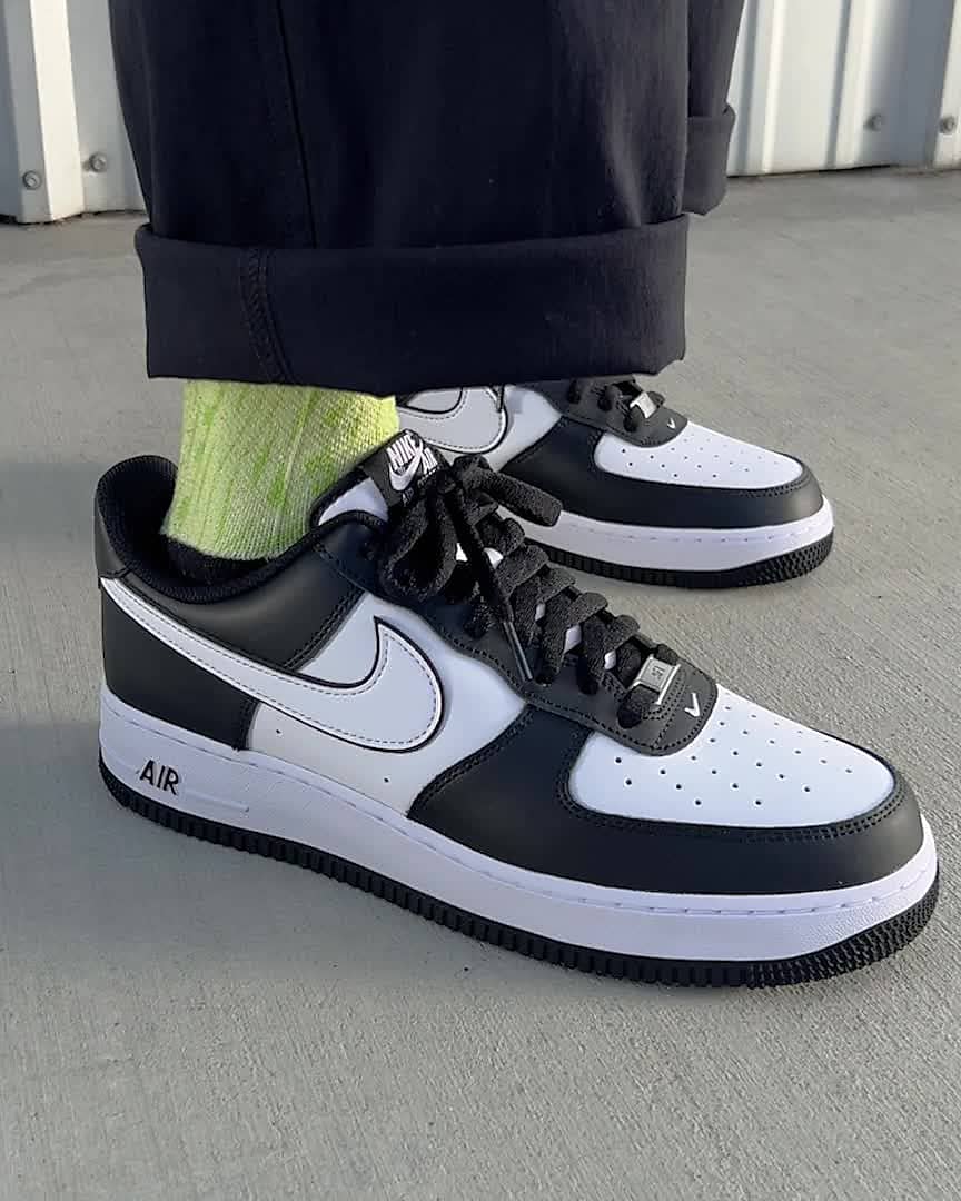 Nike Air Force 1 07 Low Shoes White Black Panda Men's DV0788