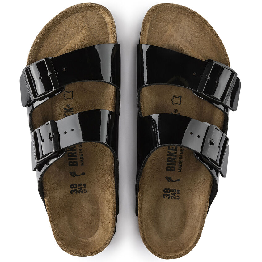 Birkenstock Arizona Birko-Flor Patent Black Narrow Fit 1005292