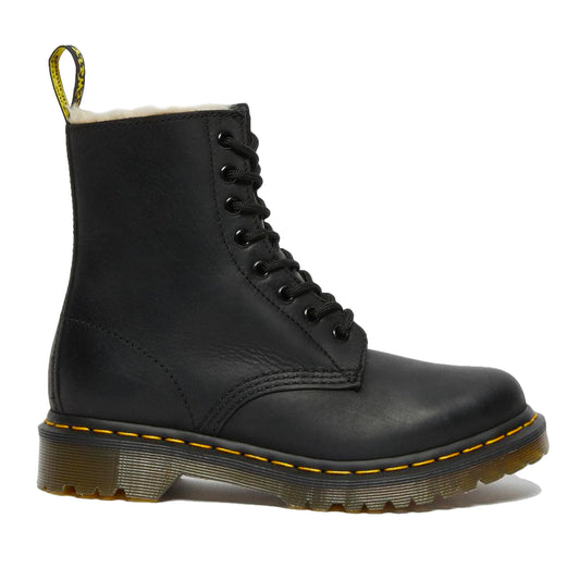 Dr. Martens Fur Lined 1460 Serena Black Burnished Wyoming 21797001